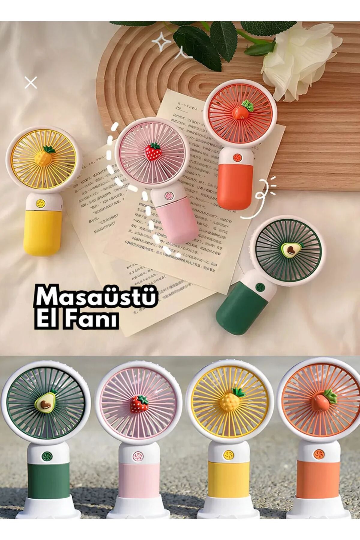 CLNK 2 Si 1 Arada Mini Fan Vantilatör Masaüstü El fanı Turbo Üfleme Telefon Standlı Şarjlı Vantilatör