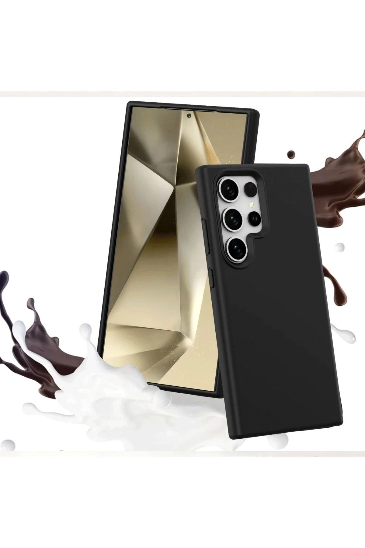 NewFace Samsung Galaxy S24 Ultra Kılıf First Silikon - Siyah BSTMY