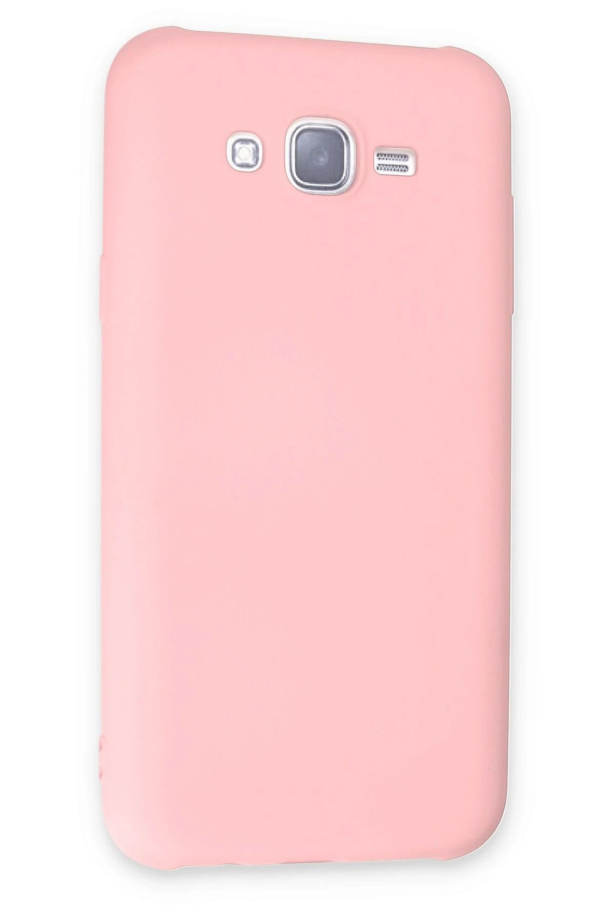 NewFace Samsung Galaxy J7 Kılıf Nano içi Kadife Silikon - Pudra GLSTD