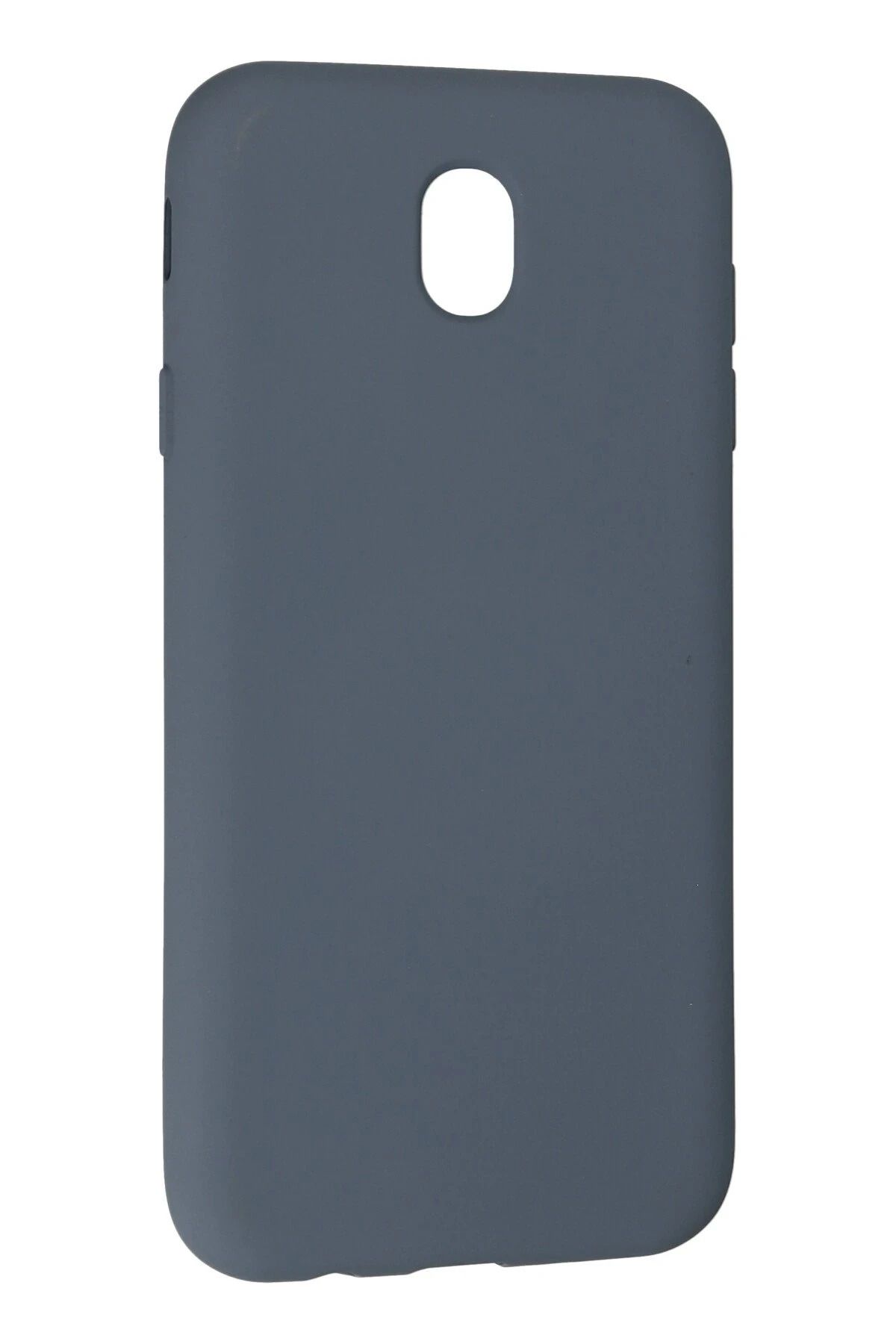 NewFace Samsung Galaxy J7 Pro / J730 Kılıf Nano içi Kadife Silikon - Gri BSTMY