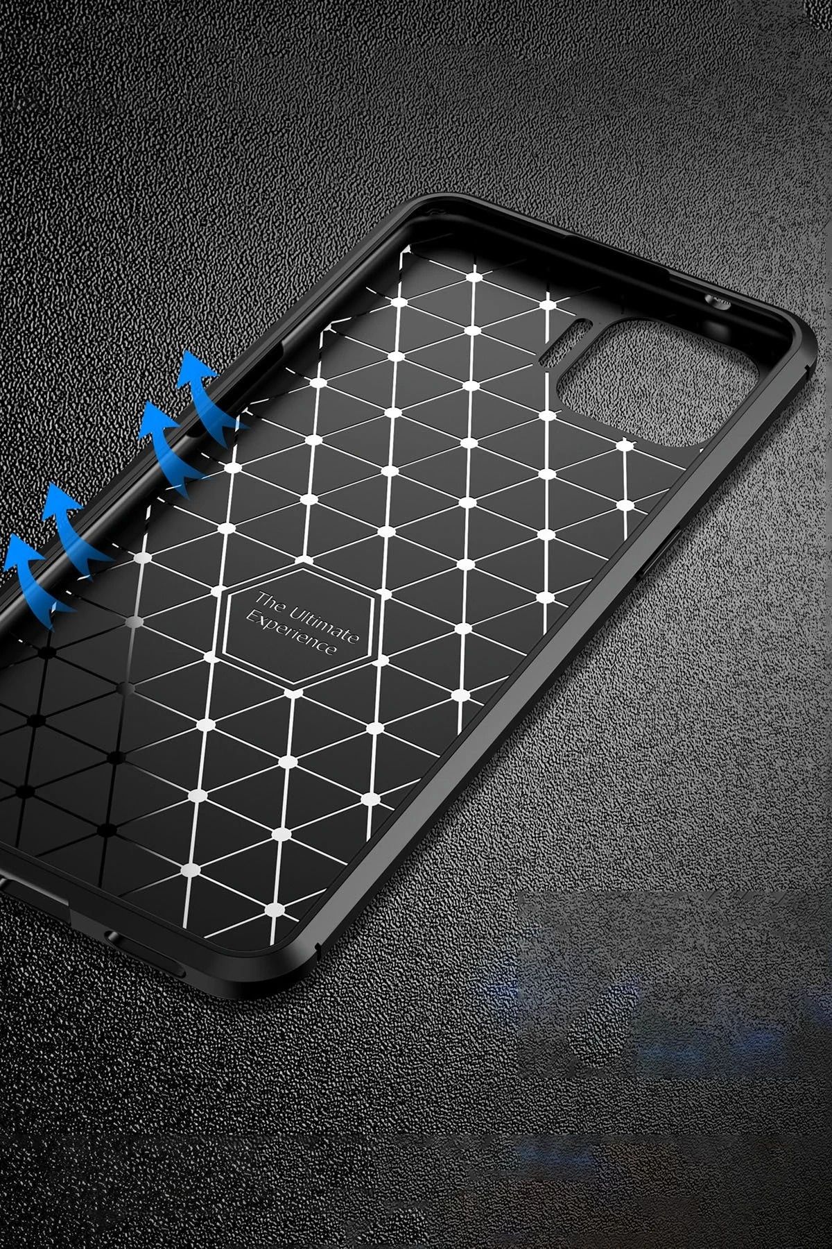 NewFace Reno 4 Lite Kılıf Auto Focus Karbon Kapak - Kahverengi BSTMY