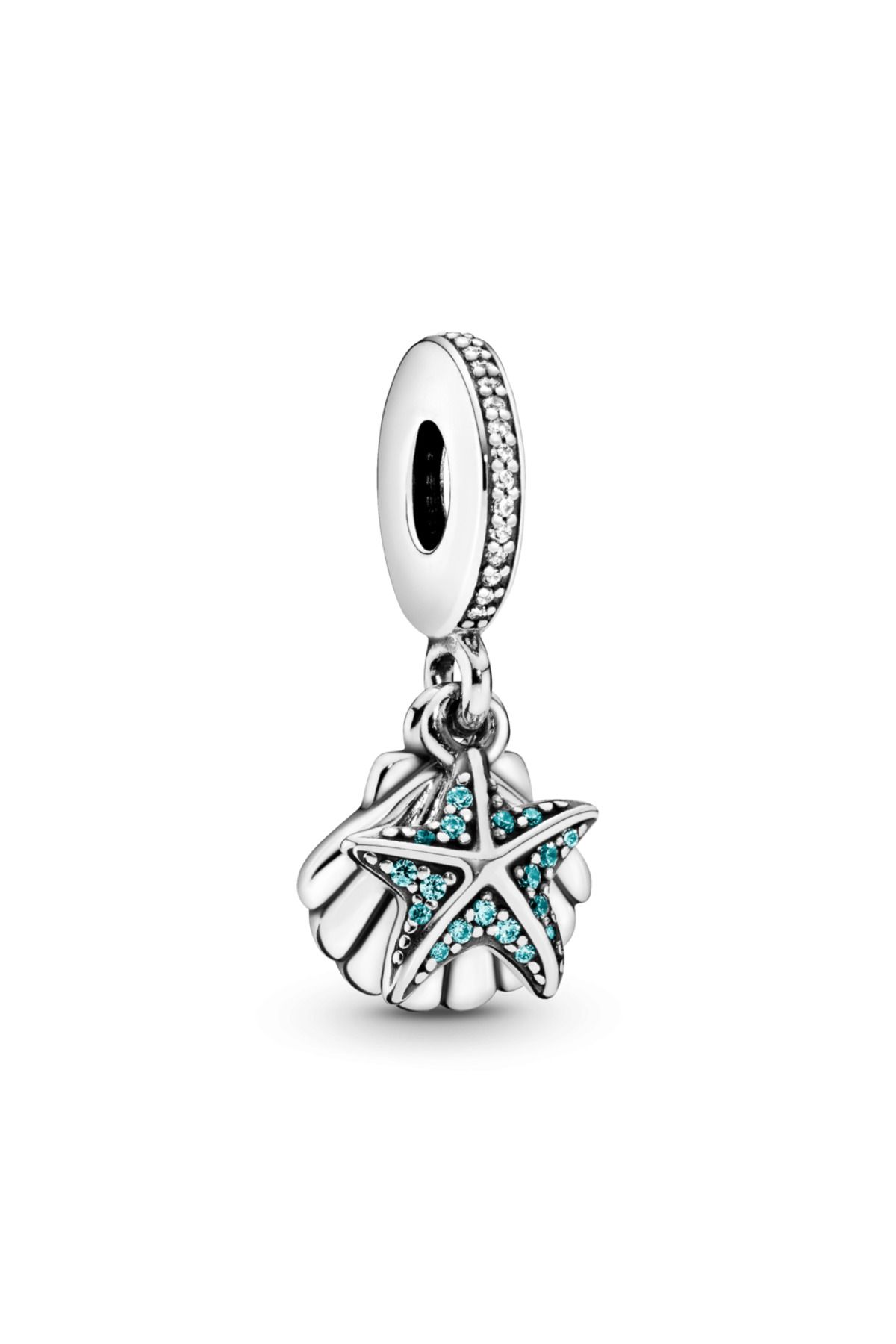 D&D Dora&Dora Dora&Dora Deniz Yıldızı ve Deniz Kabuğu Sallantılı Charm 925 Ayar Gümüş