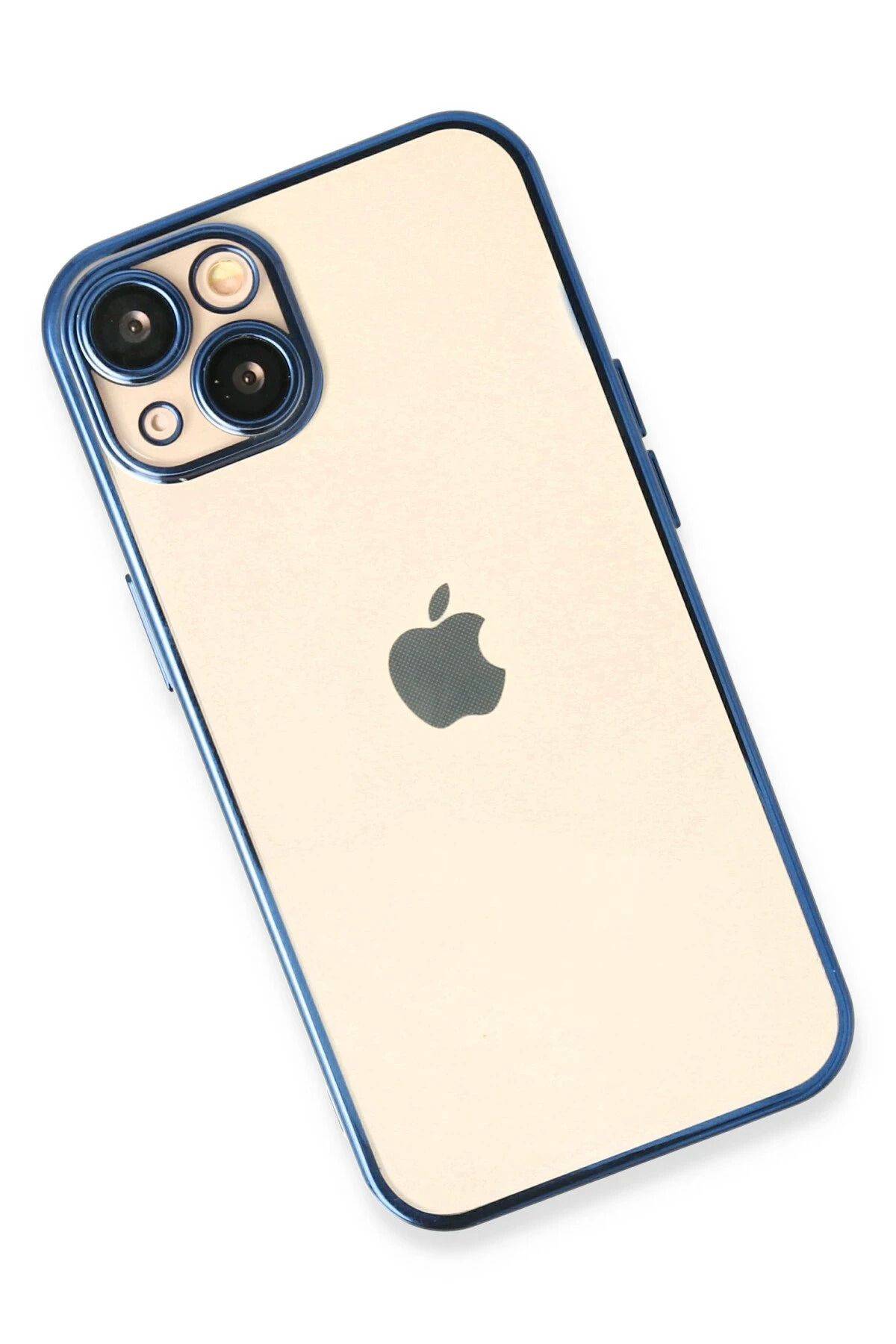 NewFace iPhone 14 Plus Kılıf Lensli Silikon - Açık Mavi BSTMY