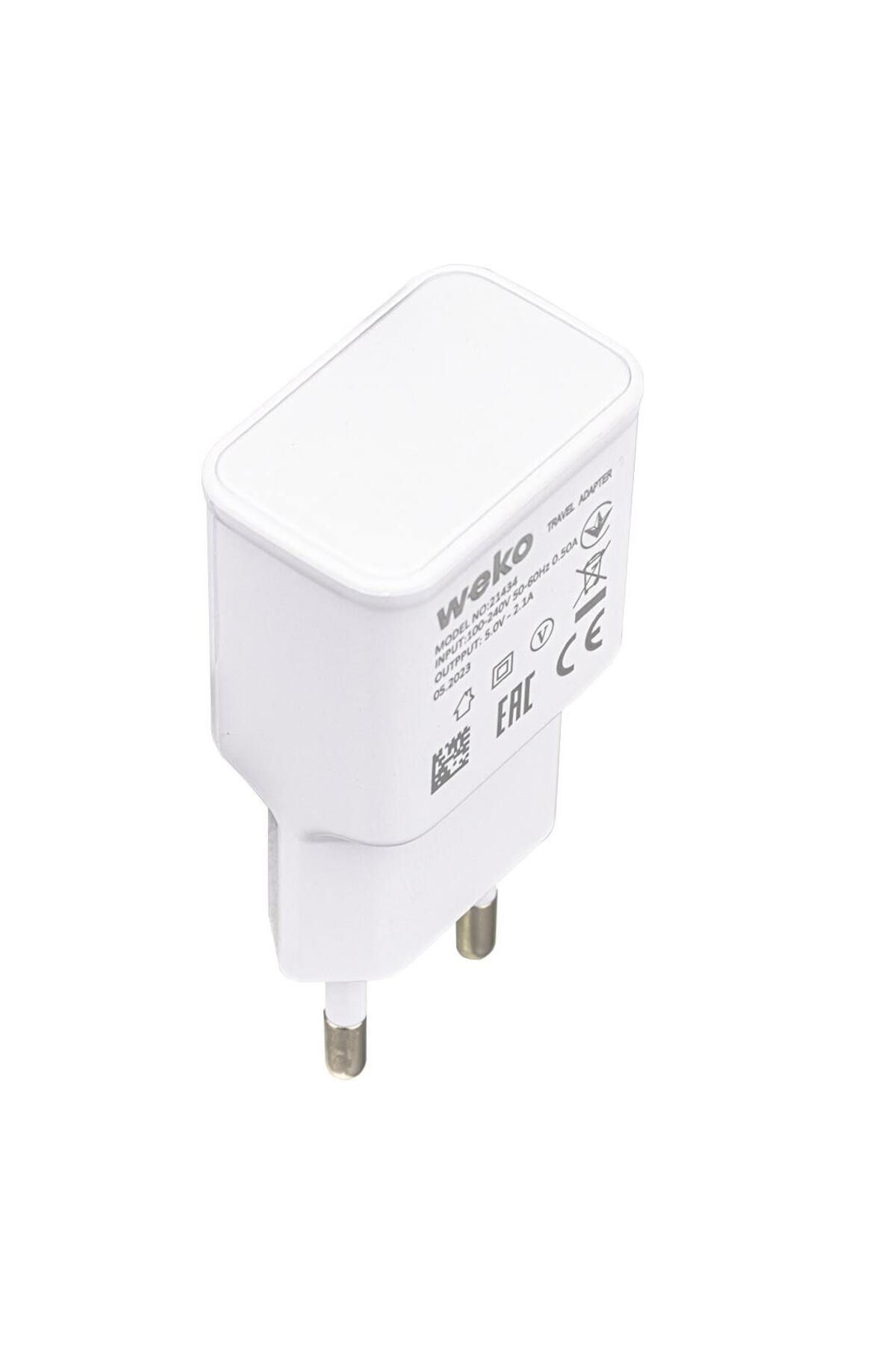 Emperium WK-21434 S6 2.1 AMPER ŞARJ BAŞLIK ADAPTÖRÜ + MICRO USB UYUMLU KABLO(NO:3) (5122)
