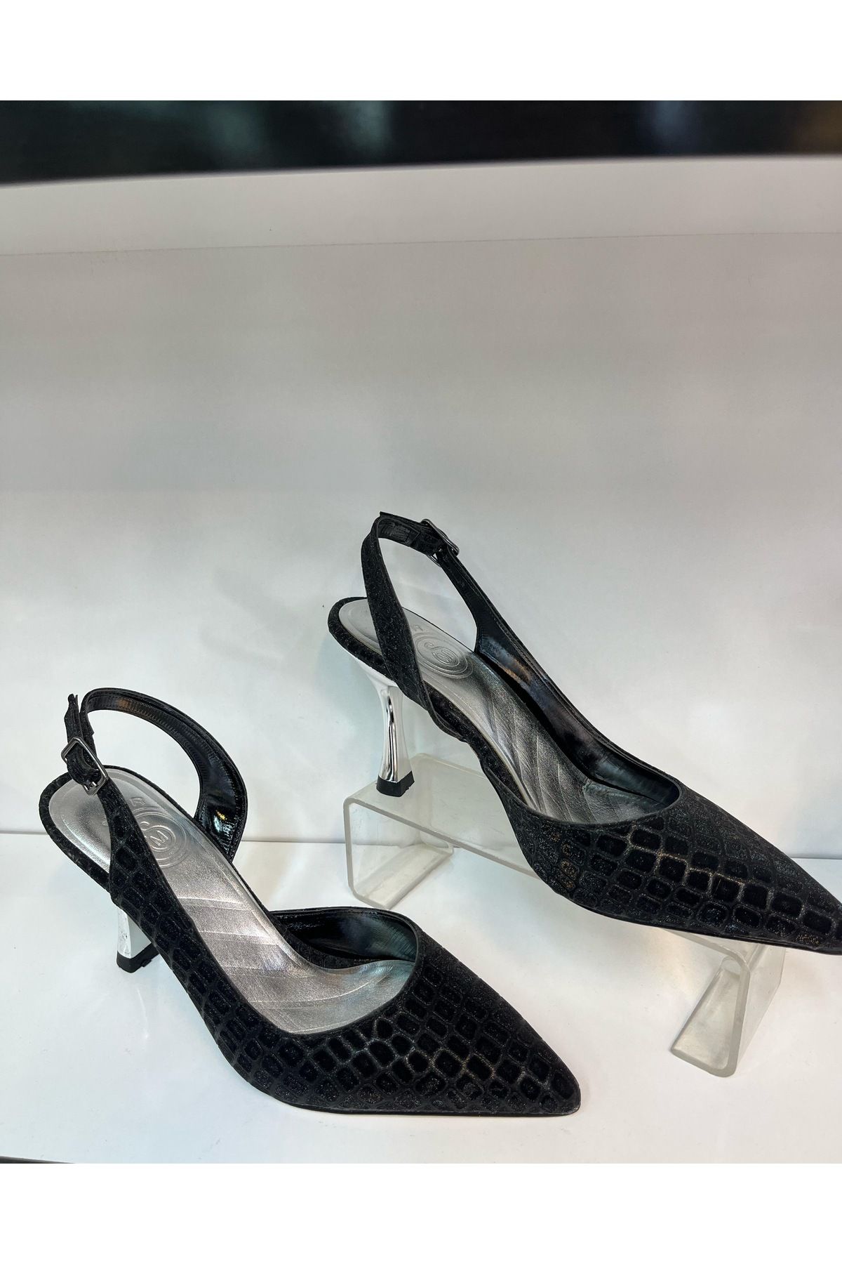 Forever Desenli şık abiye stiletto