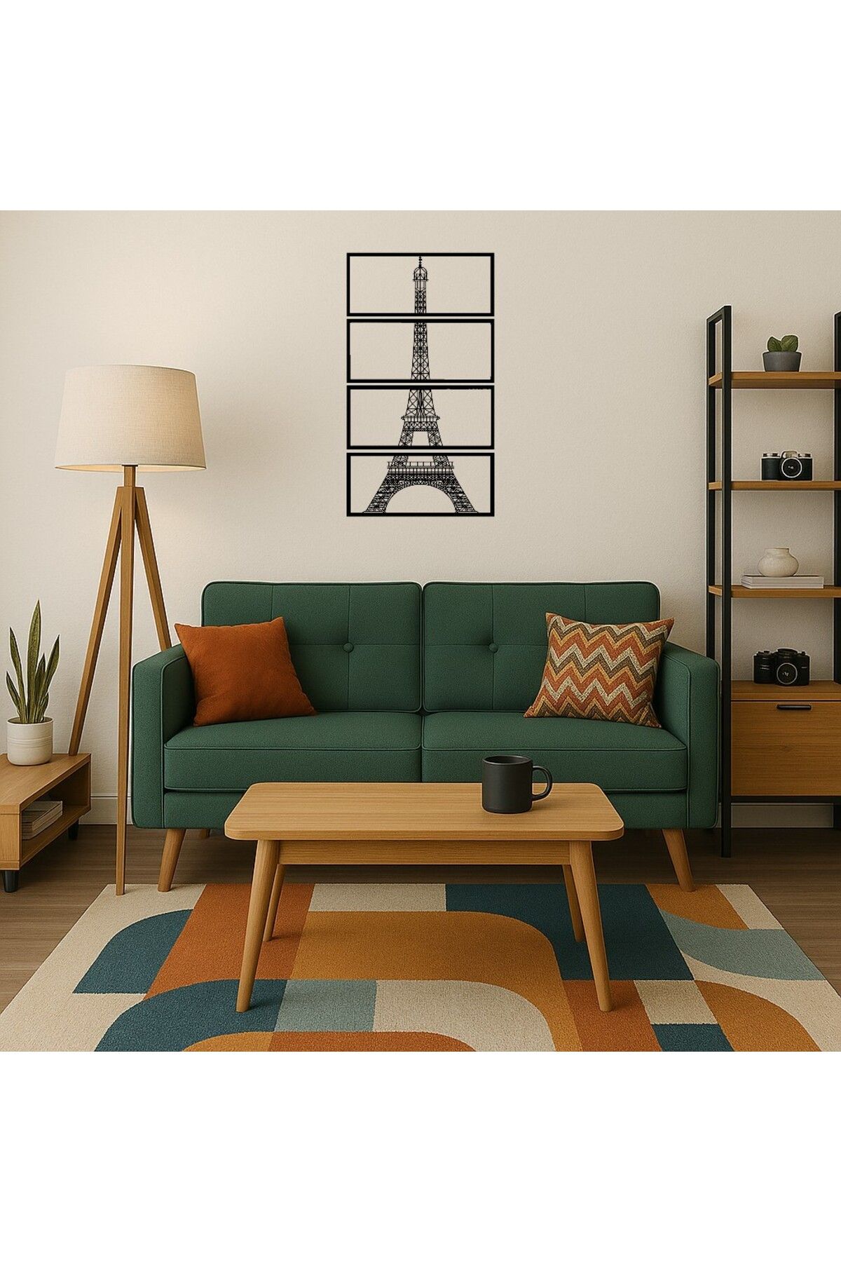 Home Sydney Opera Binası Temalı Modern Dekoratif Parçalı Büyük Siyah Tablo – Sert Bio Plastik, 80x40 Cm