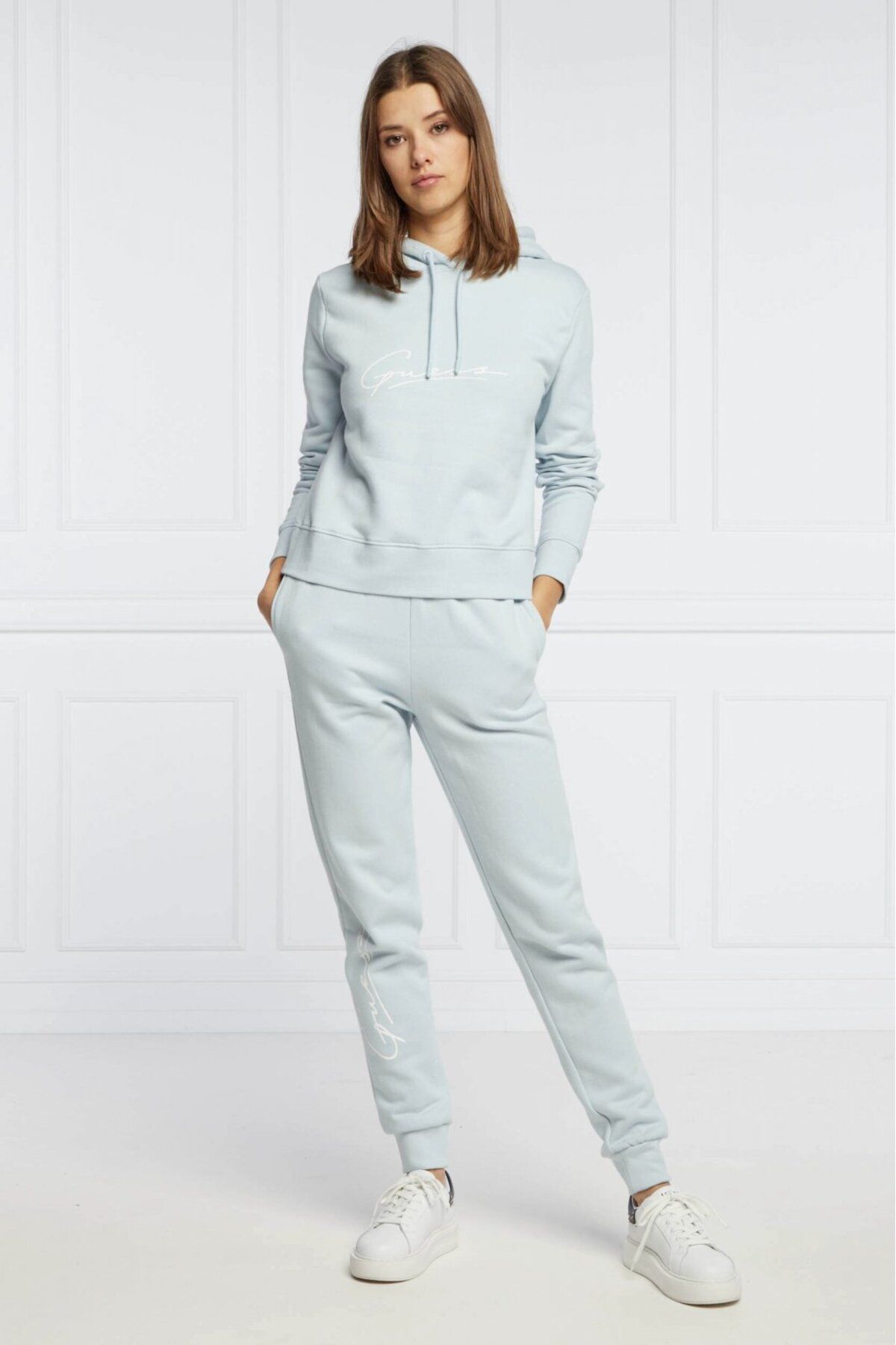 Guess-Pantaloni trening Guess Alexandra O1BA11 Albastru deschis L INTL 3