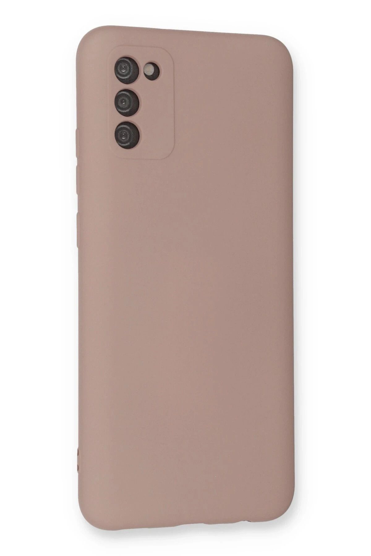 NewFace Samsung Galaxy A03S Kılıf Nano içi Kadife Silikon - Pudra GLSTD