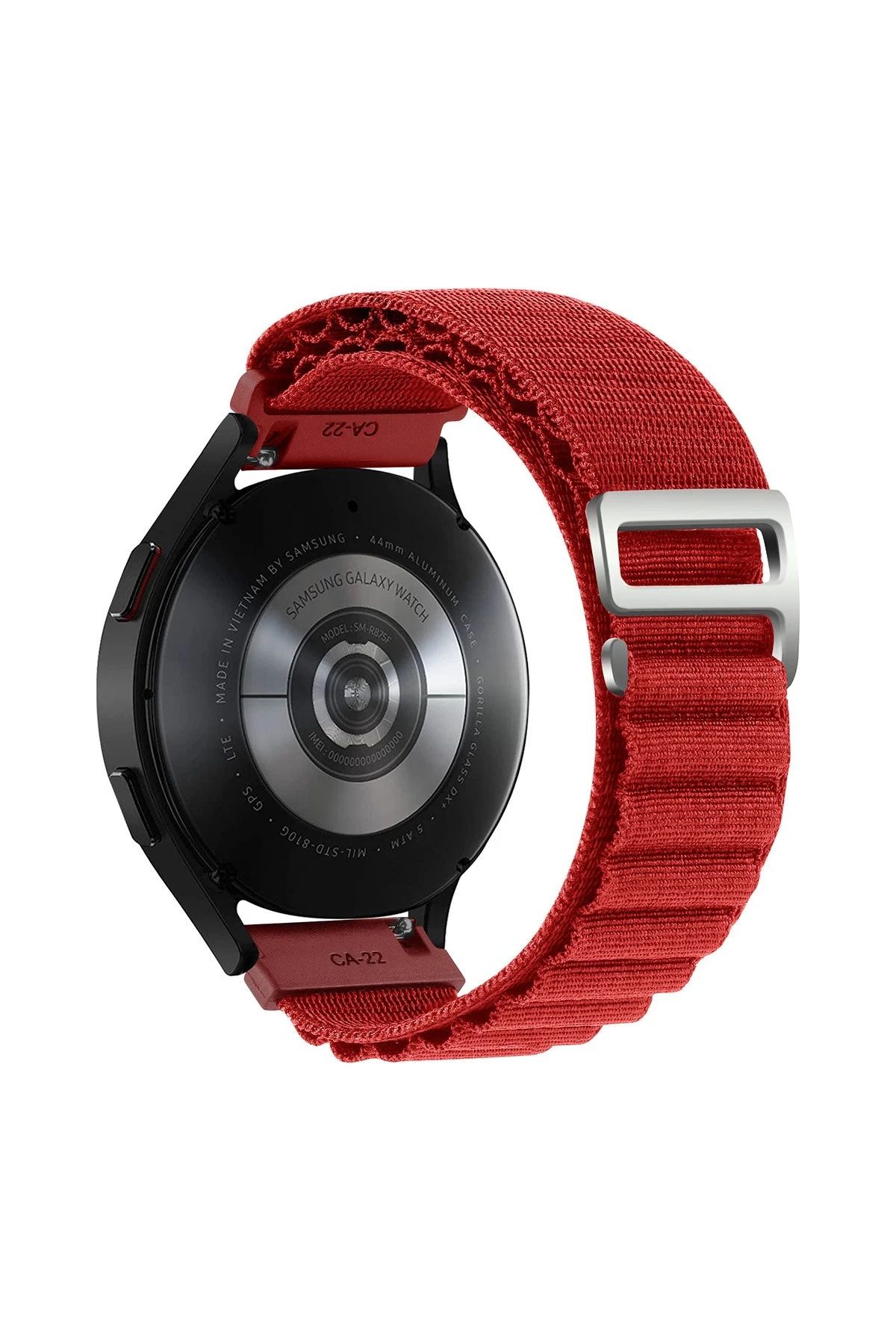 NewFace Watch 22mm KR410 Kumaş Kordon - Kırmızı DPMAH