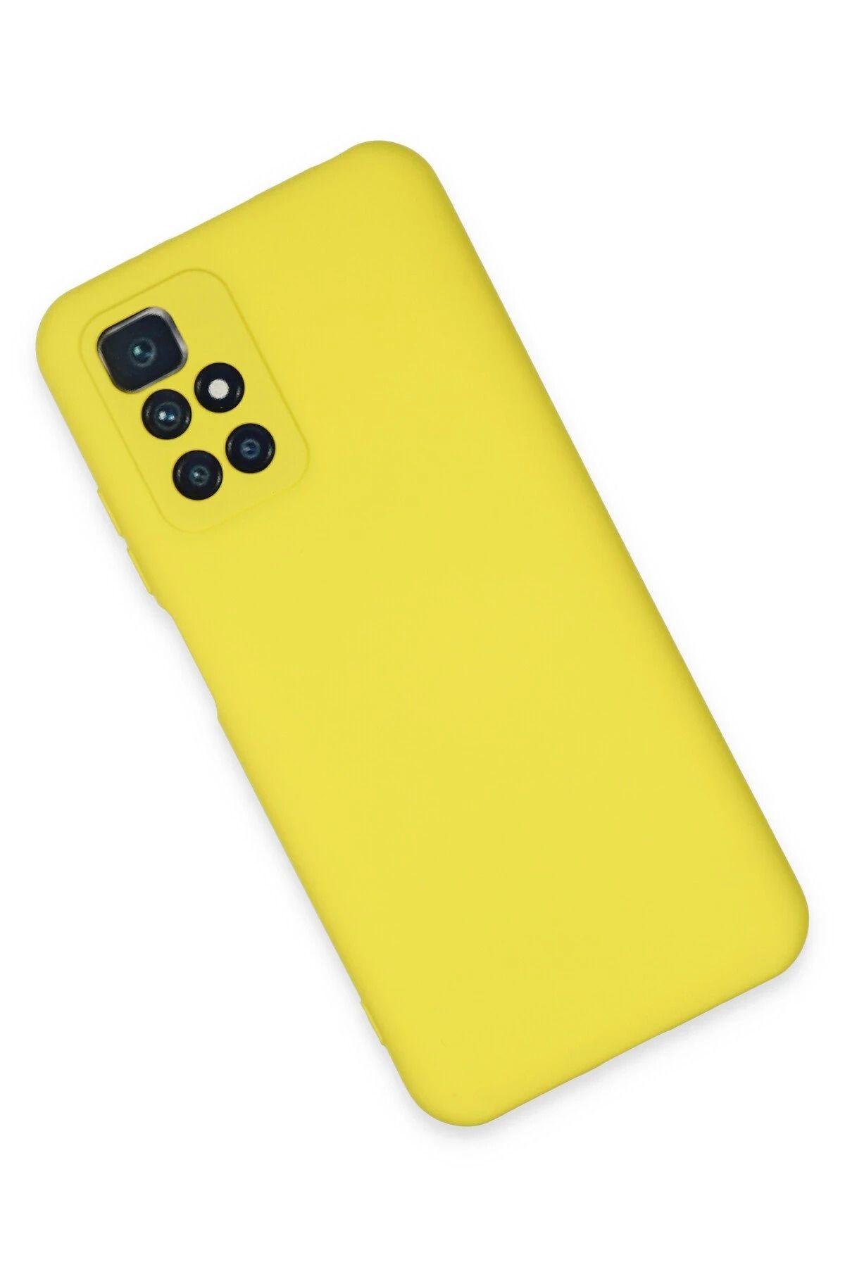 NewFace Xiaomi Redmi 10 uyumlu 2022 Kılıf Nano içi Kadife Silikon - Sarı DPMAH
