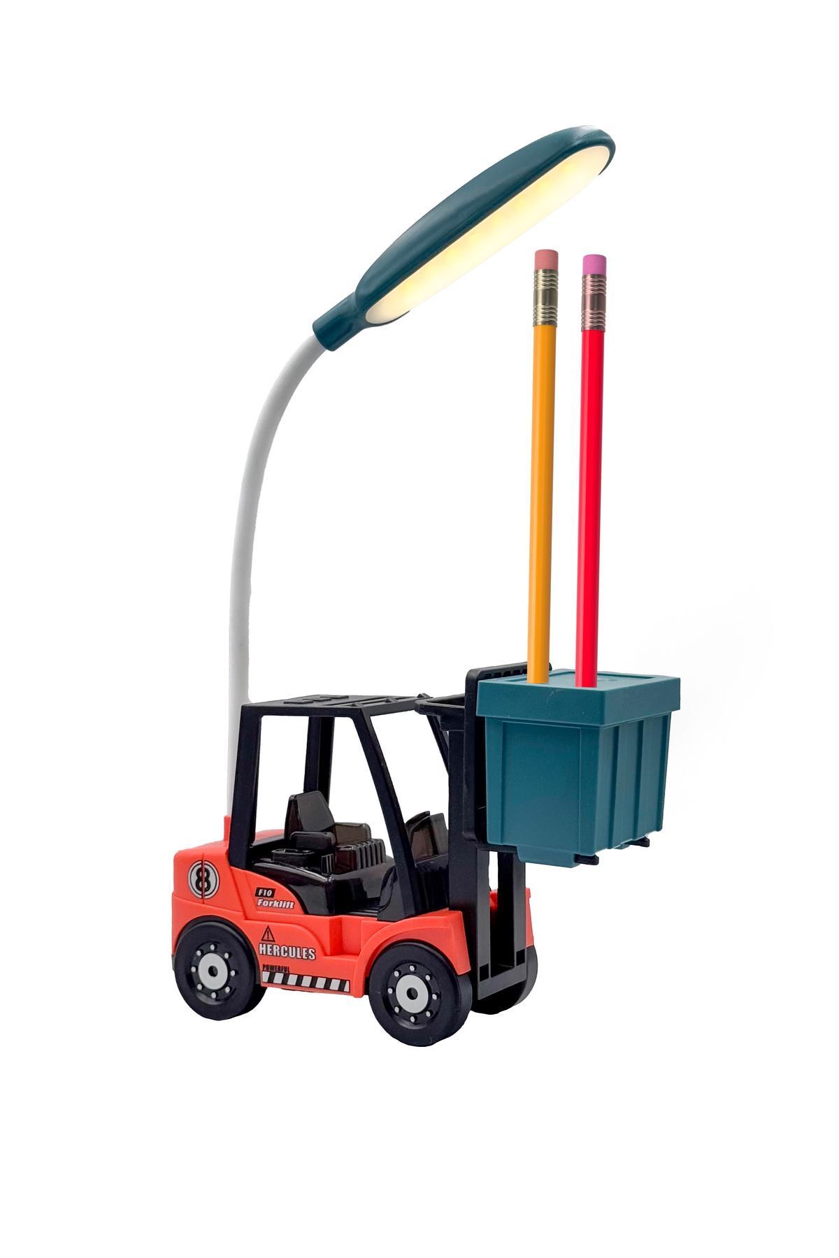summitsport Masa Lambası Şarjlı Oyuncak Masa Lambası Kalemlikli Oyuncak Masa Lambası Forklift Gece Lambası