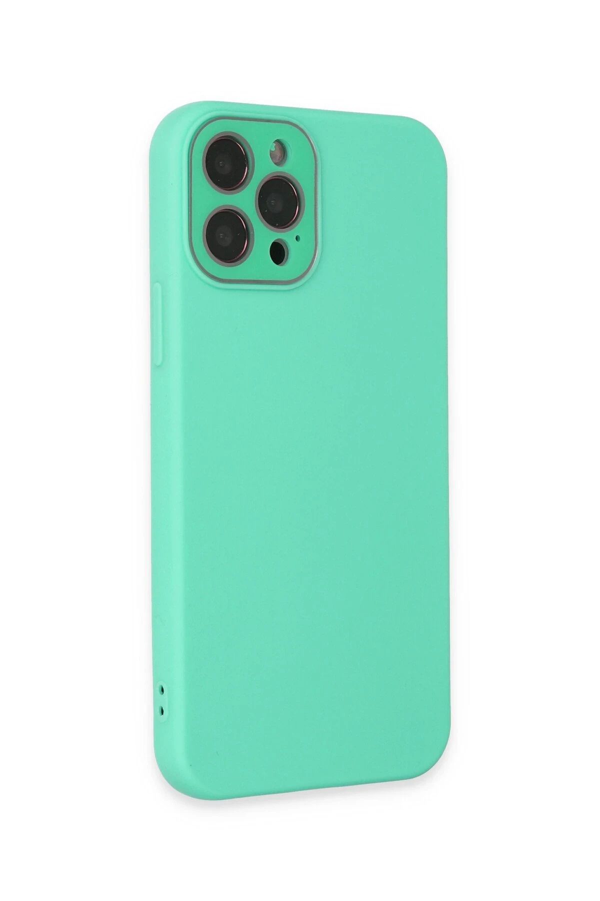 NewFace iPhone 12 Pro Kılıf Lansman Glass Kapak - Turkuaz DPMAH