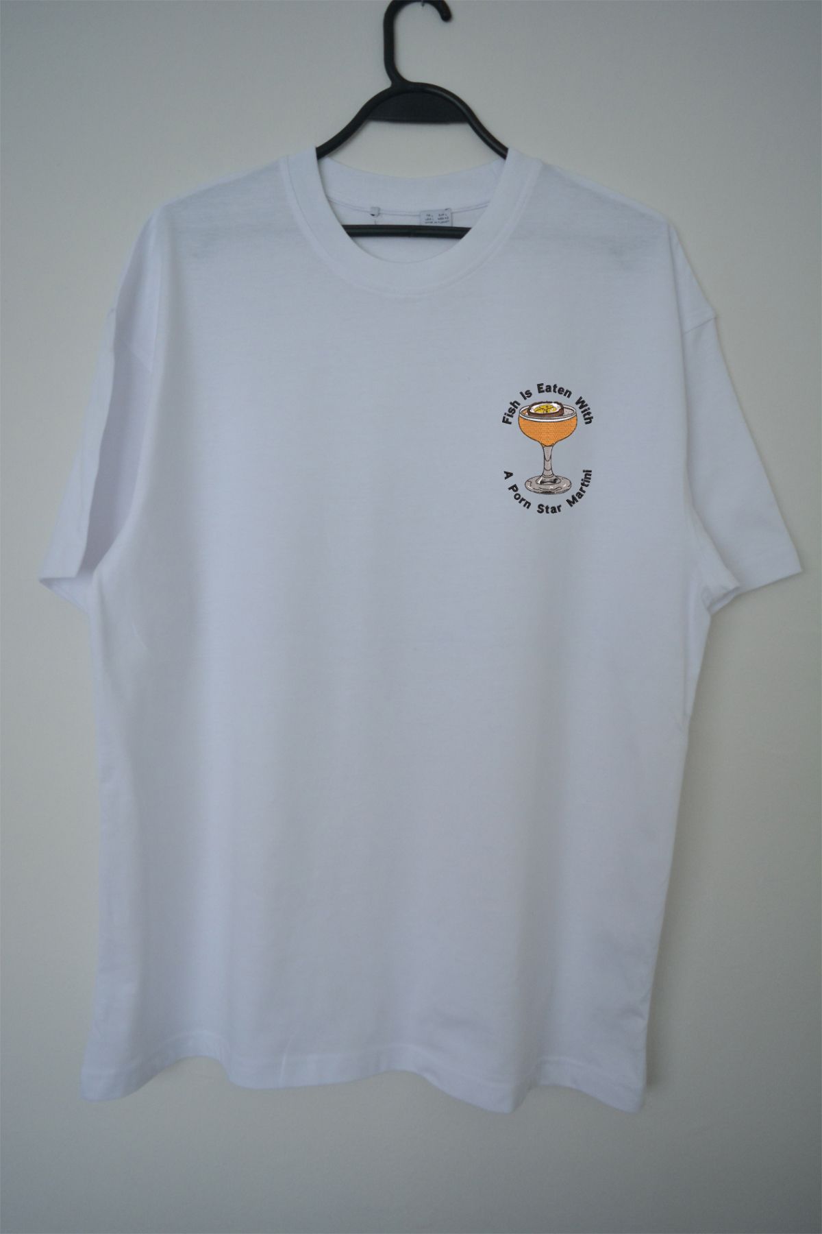 EldenStitch P. Star Martini Nakış İşlemeli Unisex Oversize T-Shirt