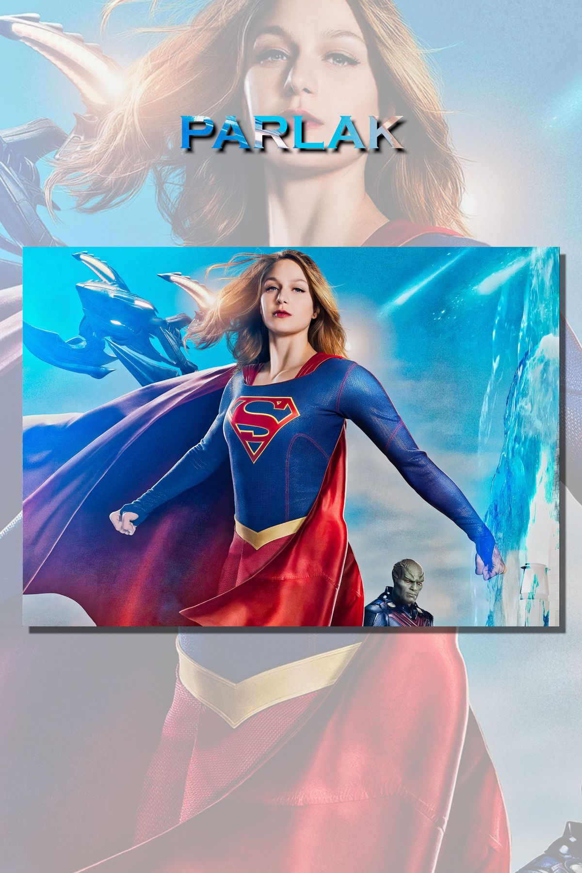 CALLWOOD Supergirl Çerçevesiz Film, Dizi Tablo,Poster - Duvar Kağıdı Yüksek Kaliteli Baskı