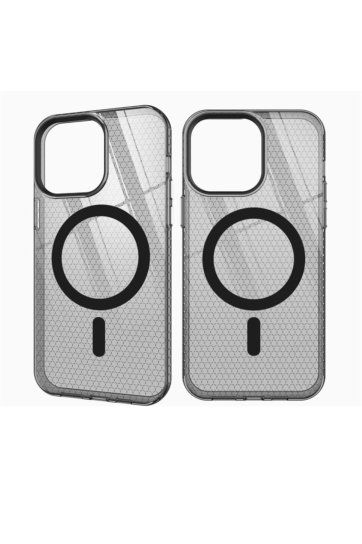 NewFace iPhone 12 Pro Max Kılıf Beta Magneticsafe Silikon - Siyah DPMAH