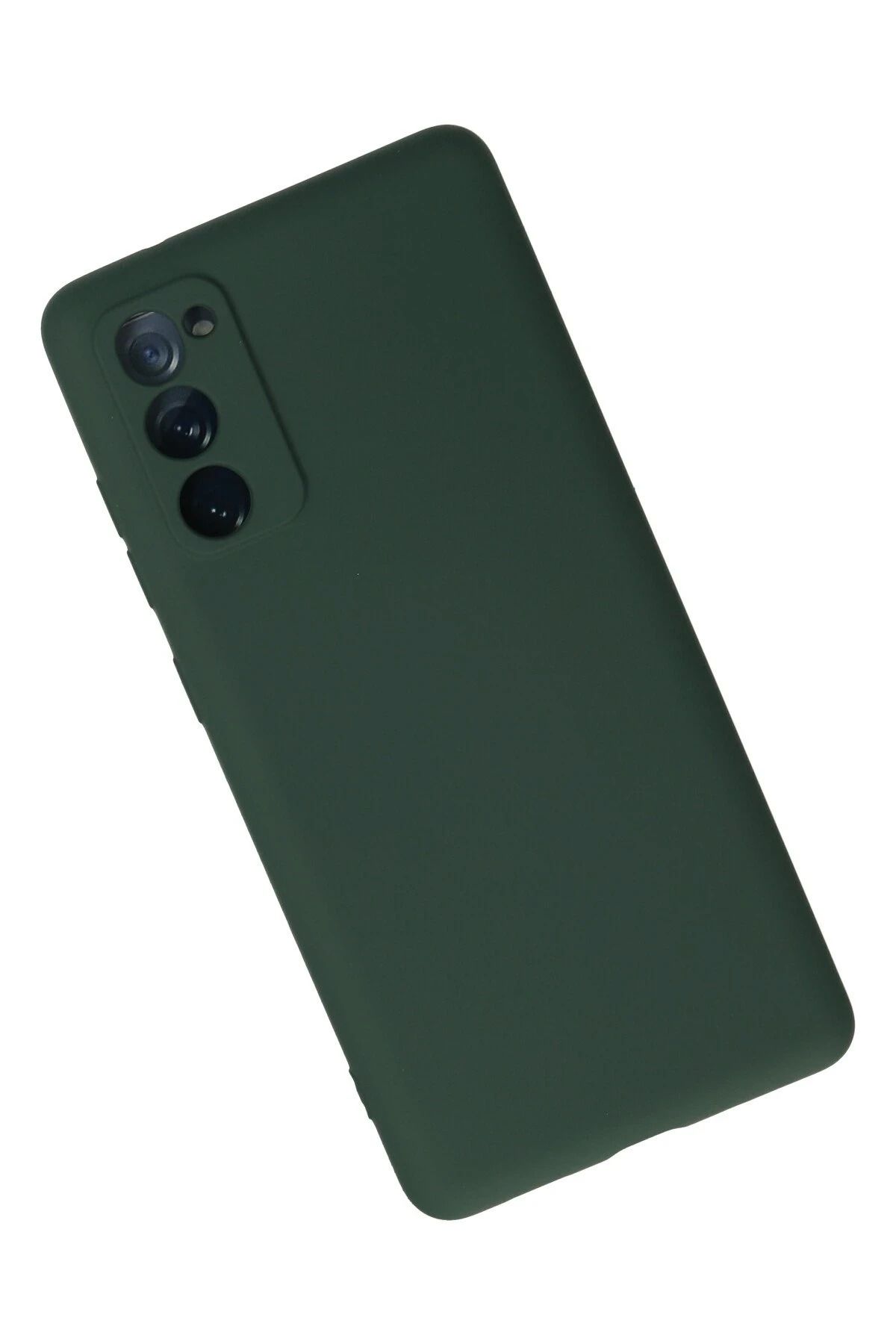 NewFace Samsung Galaxy S20 FE Kılıf Nano içi Kadife Silikon - Koyu Yeşil BSTMY