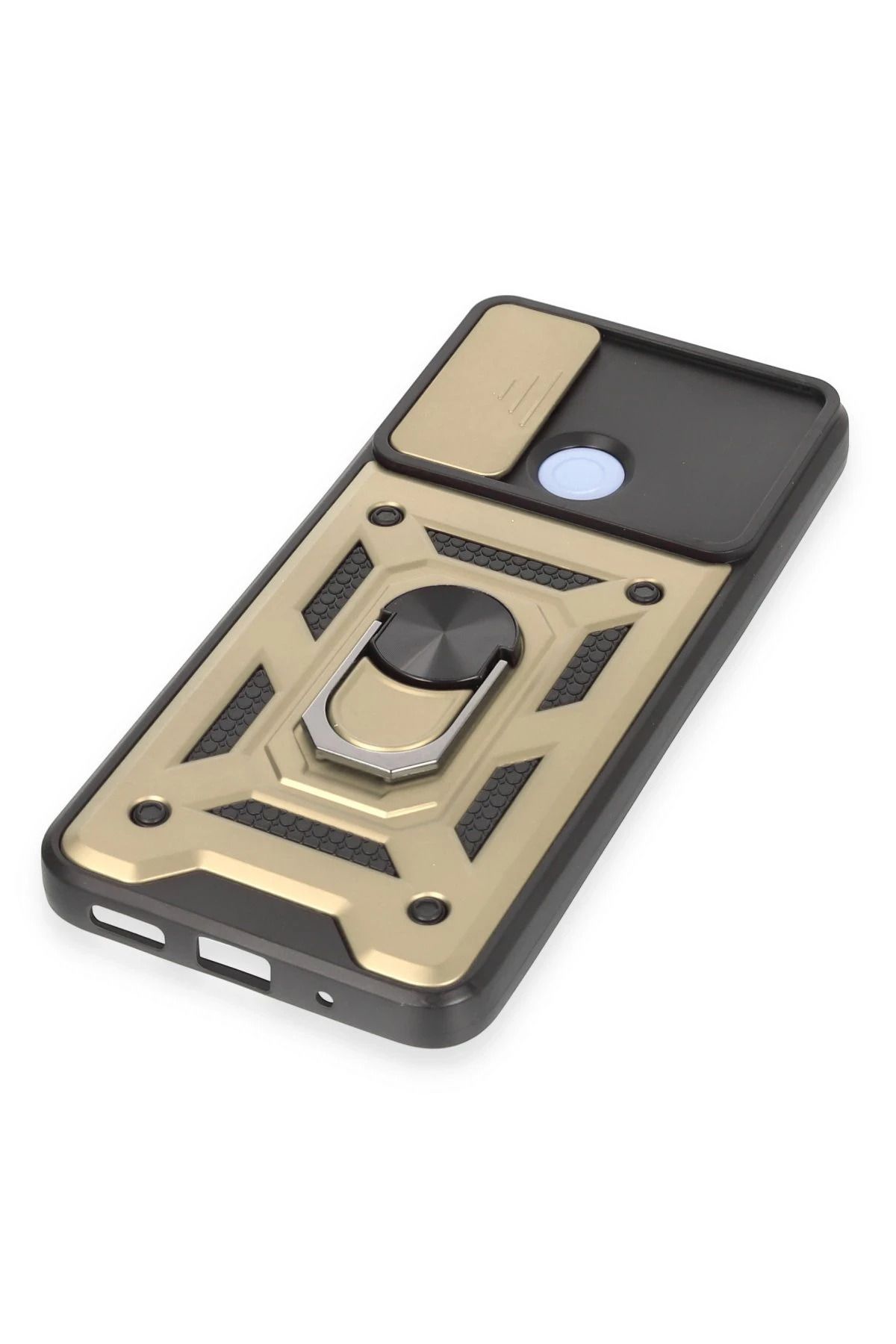 NewFace Xiaomi Redmi 12C Kılıf Pars Lens Yüzüklü Silikon - Gold WLZOR