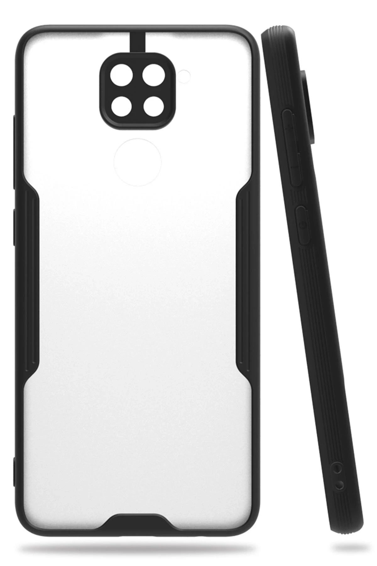 NewFace Xiaomi Redmi Note 9 Kılıf Platin Silikon - Siyah SVLRS