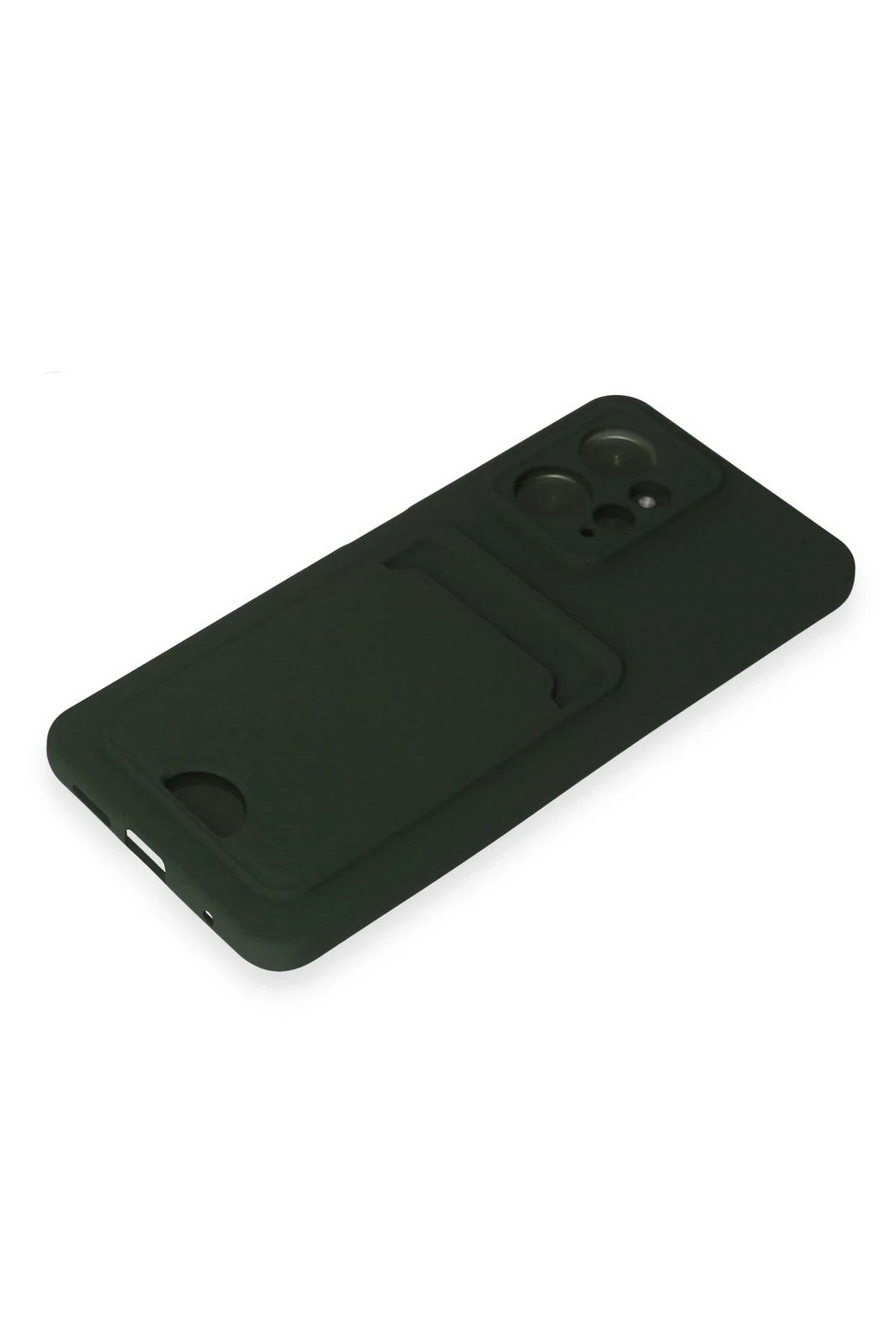 NewFace Xiaomi Redmi Note 12 4G Kılıf Kelvin Kartvizitli Silikon - Koyu Yeşil SVLRS