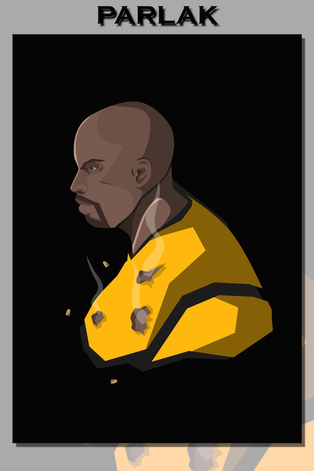 CALLWOOD Luke Cage Çerçevesiz DiziTablo,Poster - Duvar Kağıdı Yüksek Kaliteli Baskı