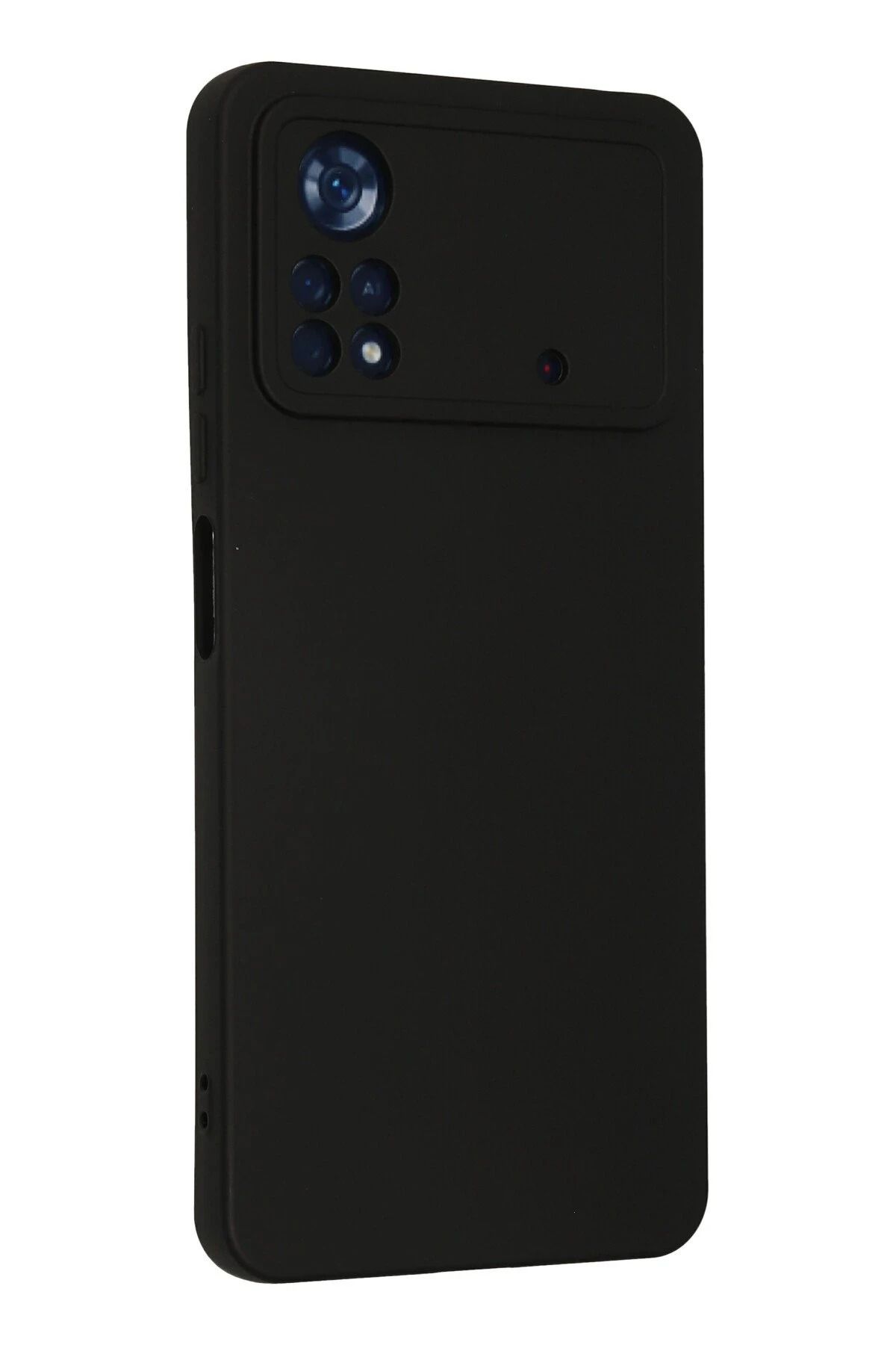 NewFace Xiaomi Poco X4 Pro 5G Uyumlu Kılıf Nano içi Kadife Silikon - Siyah NRMSA