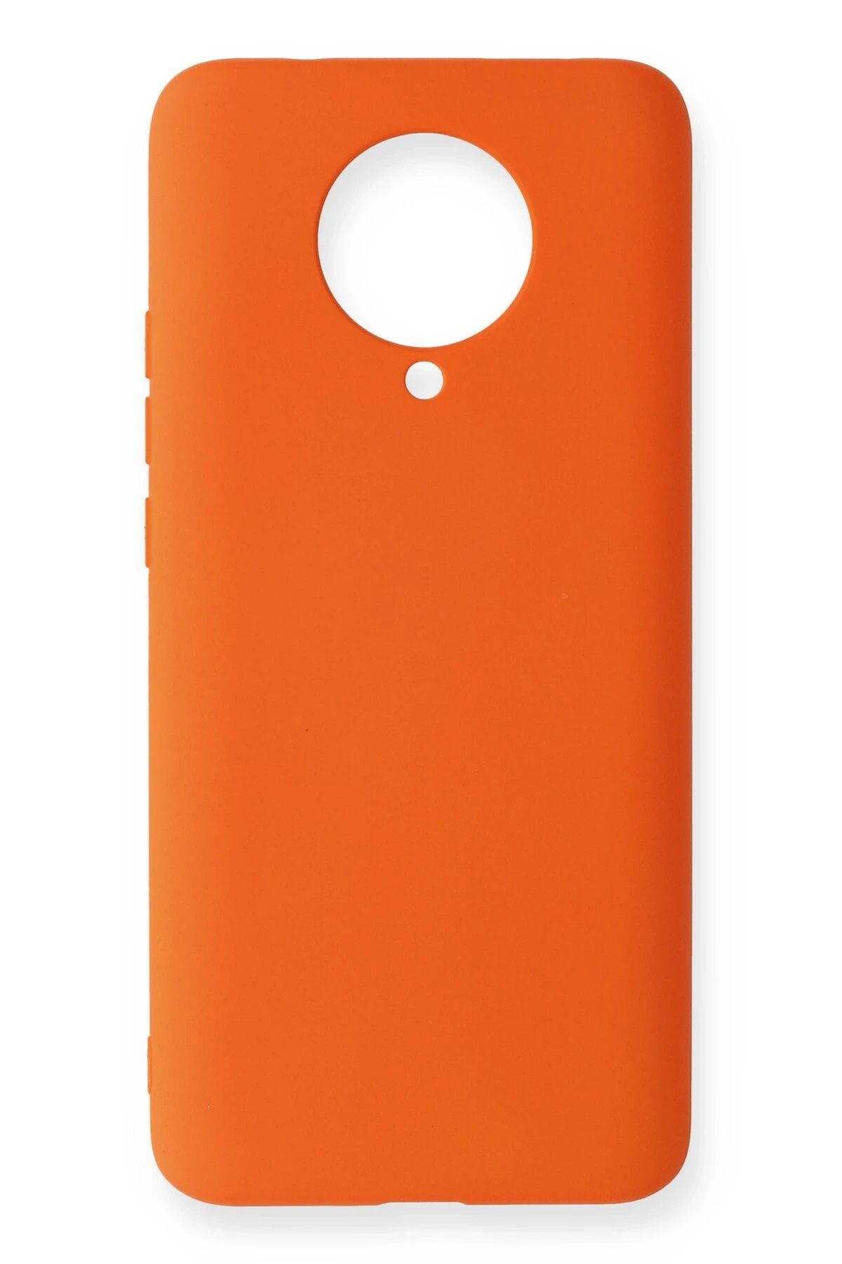 NewFace Xiaomi Redmi K30 Pro Uyumlu Kılıf Nano içi Kadife Silikon - Turuncu BSTMY