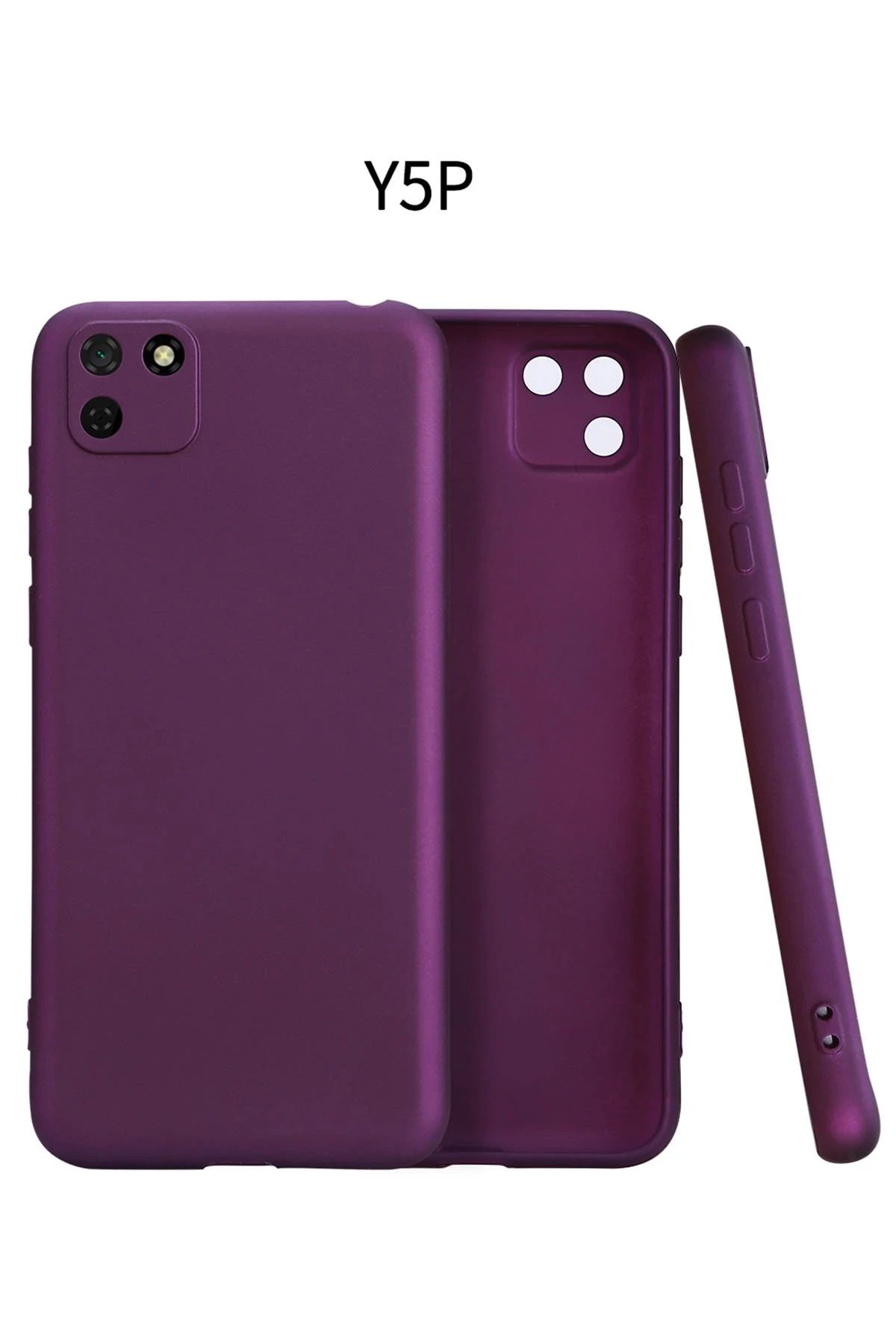 NewFace Huawei Y5P Kılıf First Silikon - Mürdüm WLZOR