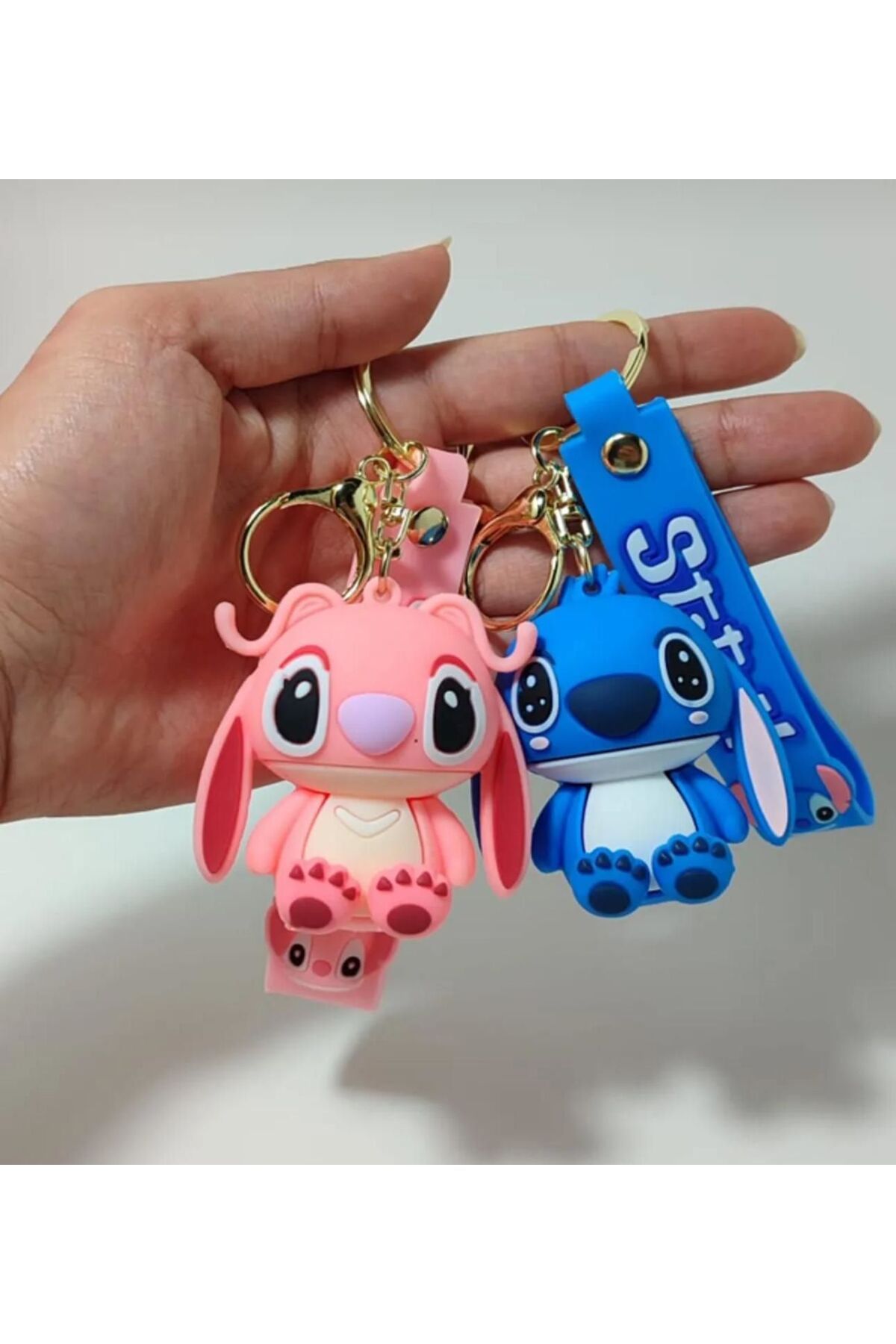 İD ACCESSORİES Stitch Çift Anahtarlık (Büyük boy)