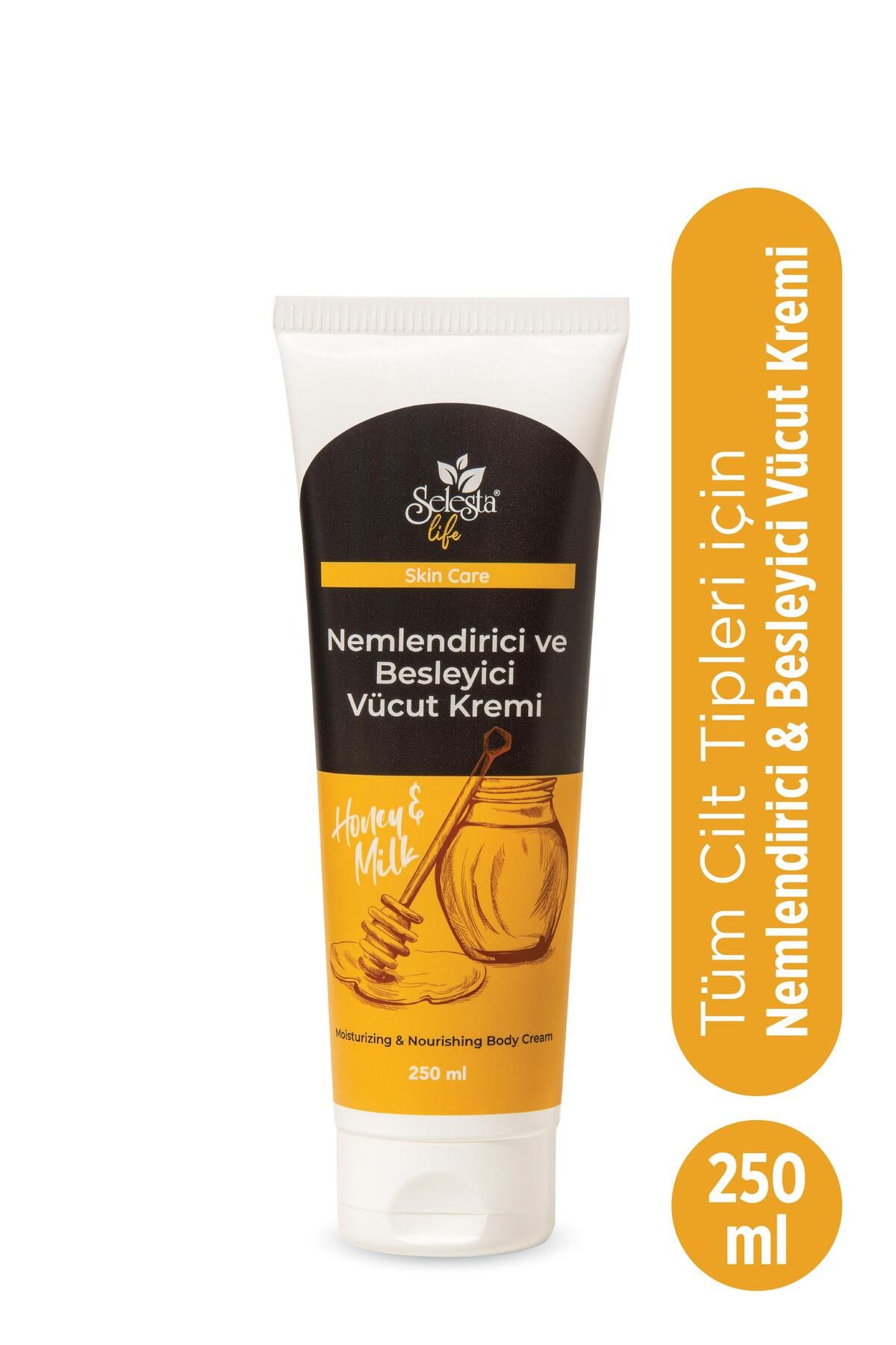 Selesta Life Bal ve Süt Özleri Nemlendirici ve Besleyici Vücut Kremi Vücut Kremi 250 ml