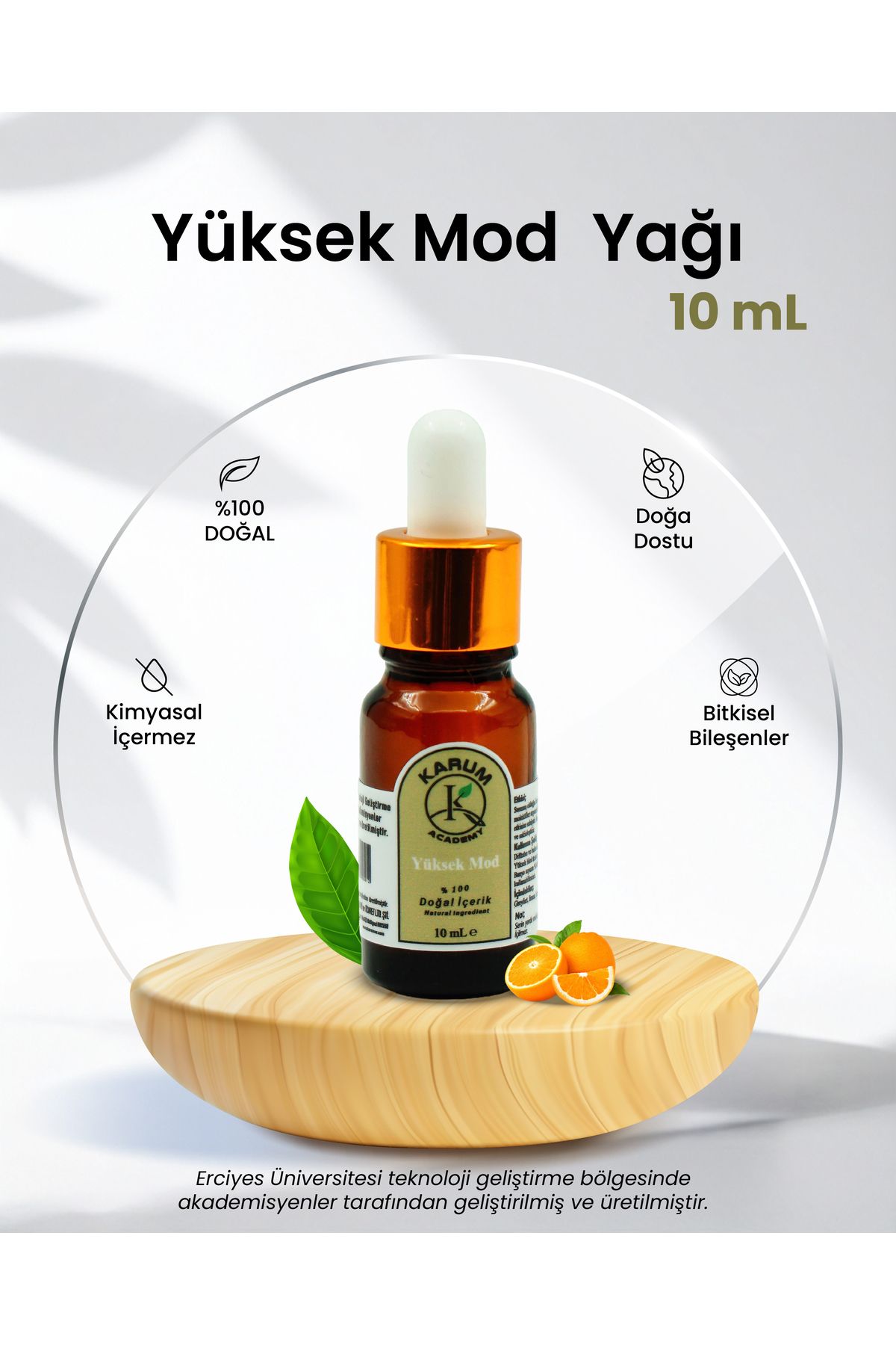 karum academy Aromaterapi-Sinerji %100 Doğal Cam Damlalıklı Yüksek Mod Buhurdanlık Difüzör 10ml