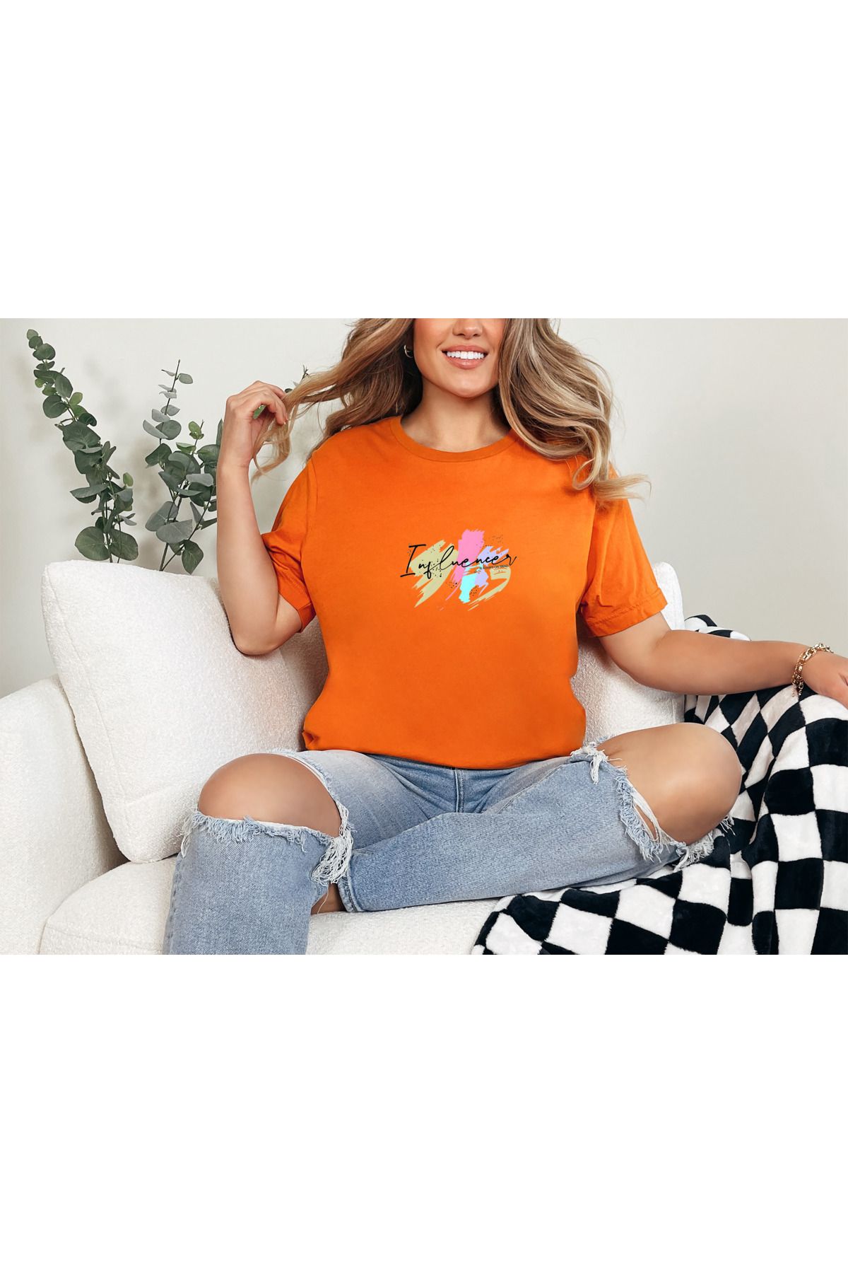 GHAND Influencer is always on trend Baskılı Unısex Normal Kalıp T-Shirt