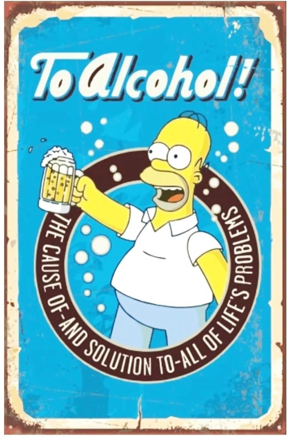 KDROĞLU KDROGLU Kuşe Kağıt Duvar Posteri Simpsonlar Retro Vintage Drtr0039 New Desing 1109836