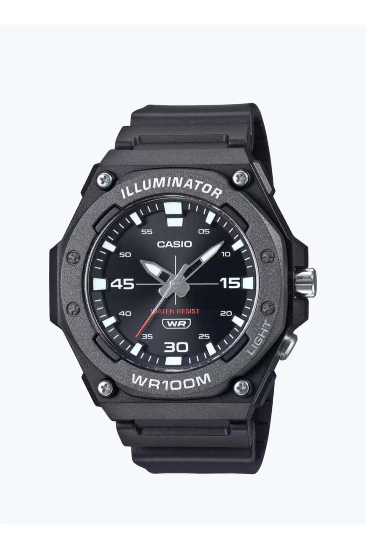 Casio-Quartz Analog Watch with Black Dial and Resin Strap MW-620H-1AVDF 1