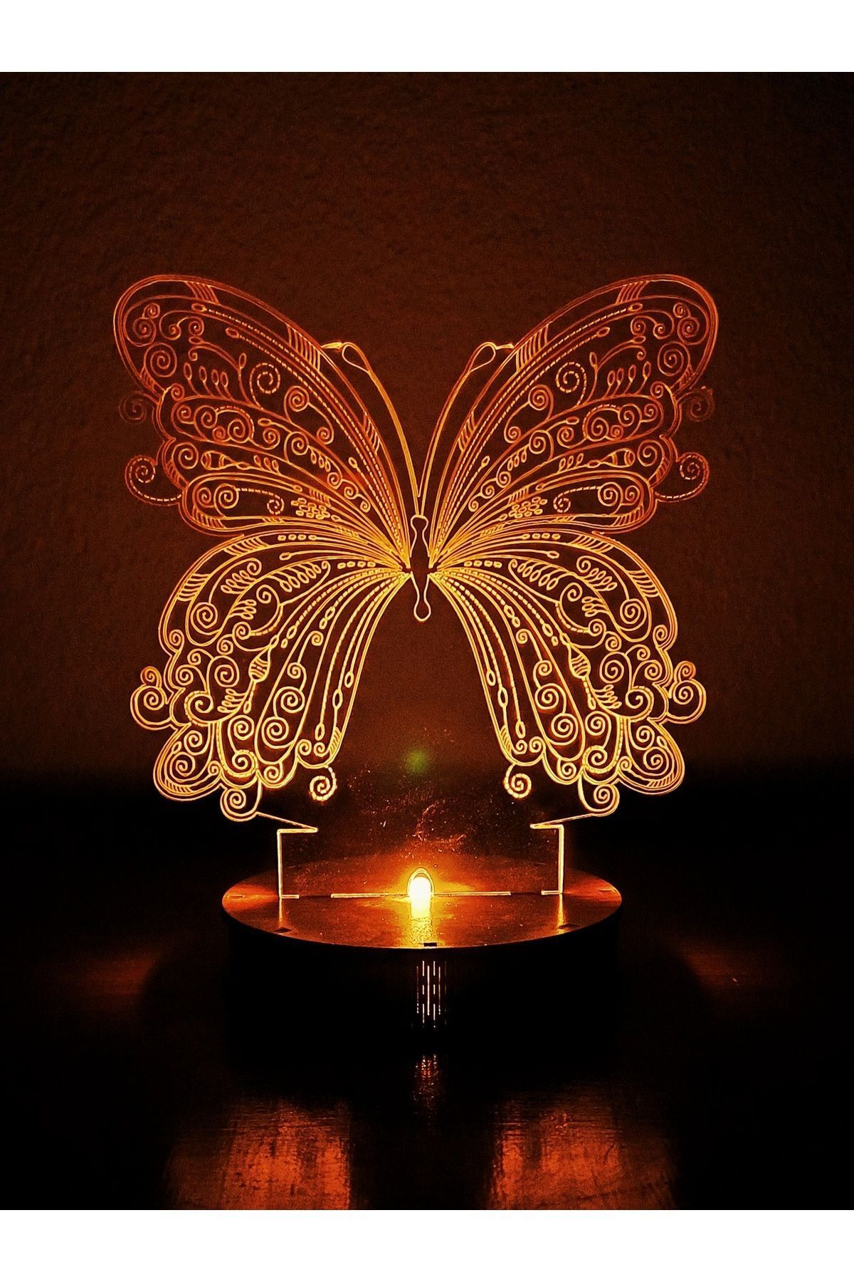 Misspergamon kelebek 3d akrilik gece lambası
