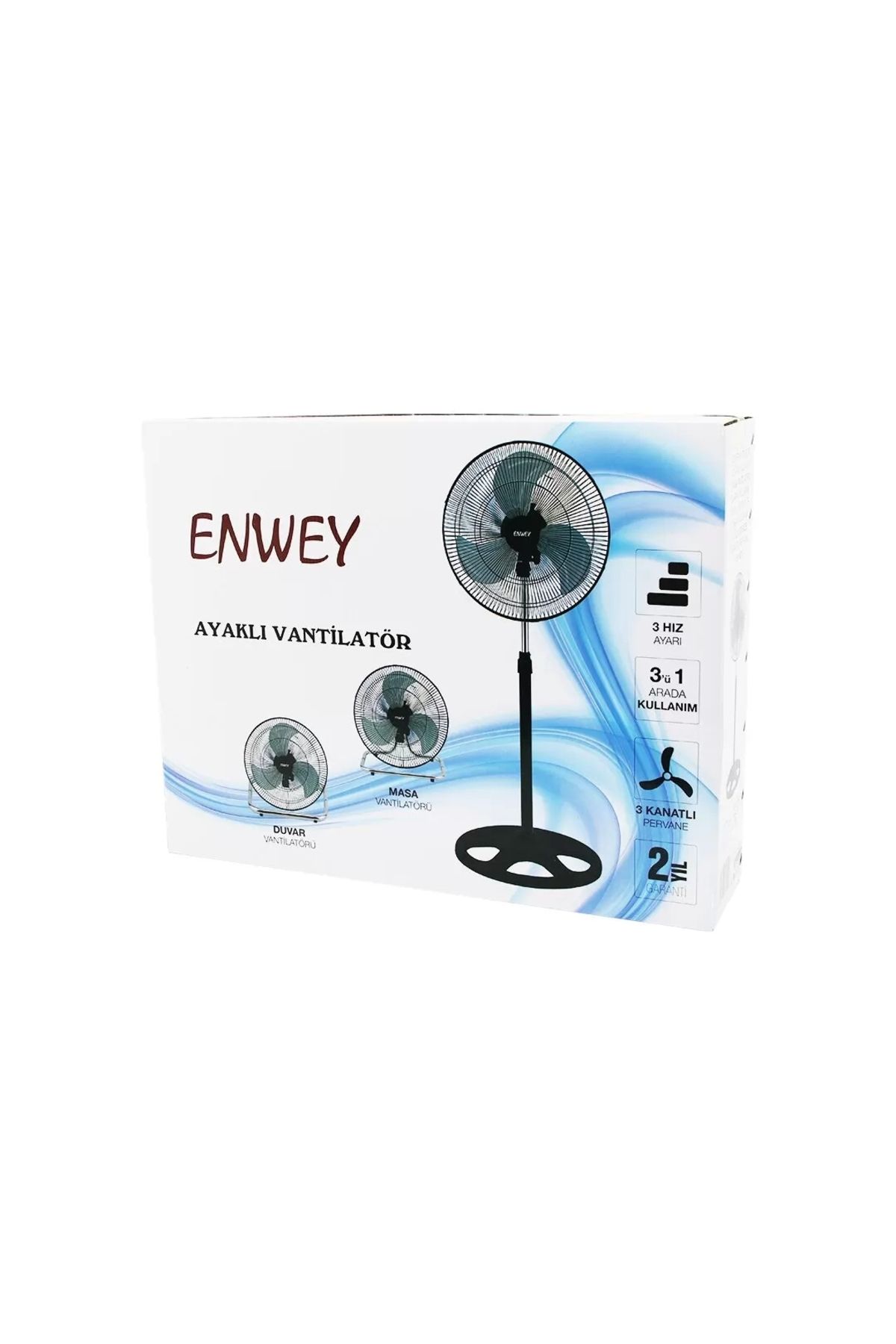 HayMed 18 İnç İnç Sanayi Vantilatör 3in1: Ayaklı - M.üstü - Duvar Metal Kafes - Kanat 3 80w Vg-301