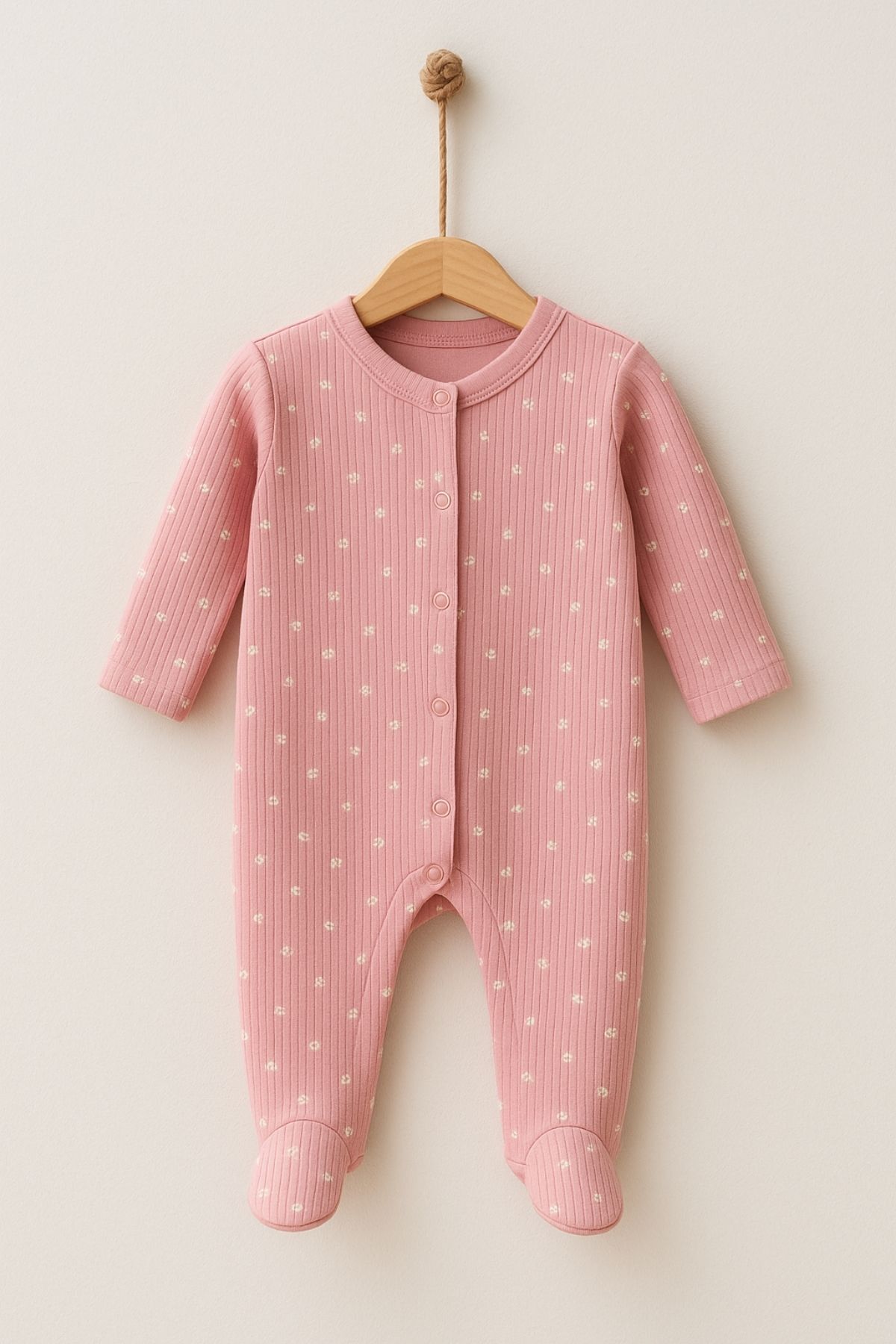 Minytrendy Kız Bebek Yenidoğan Tulum Çiçek Desenli Esnek Çıtçıtlı Tulum Hastane Çıkışı fotoğrafı 3 (önizleme)