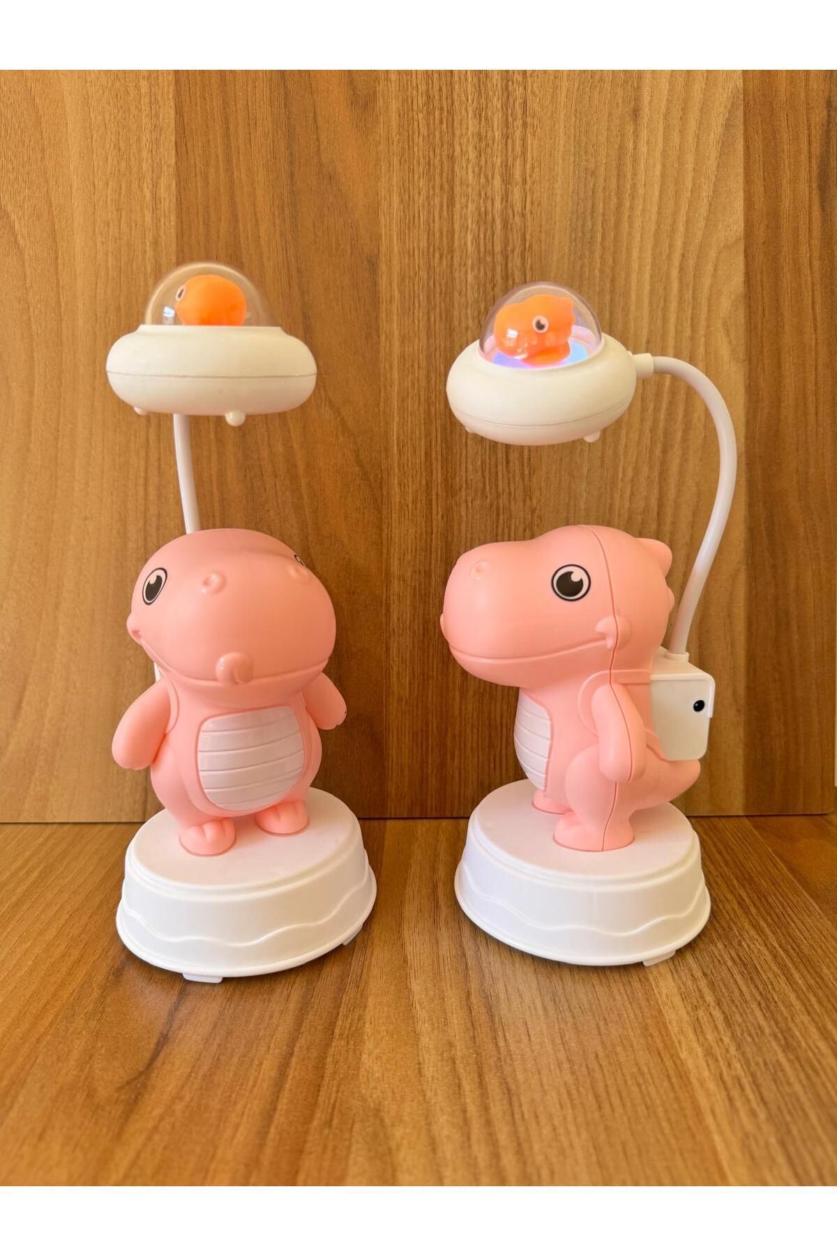 online store Gece Lambası Kalemtıraşlı Şarjlı Dekoratif Dinazor Okuma Led Masa Lambası