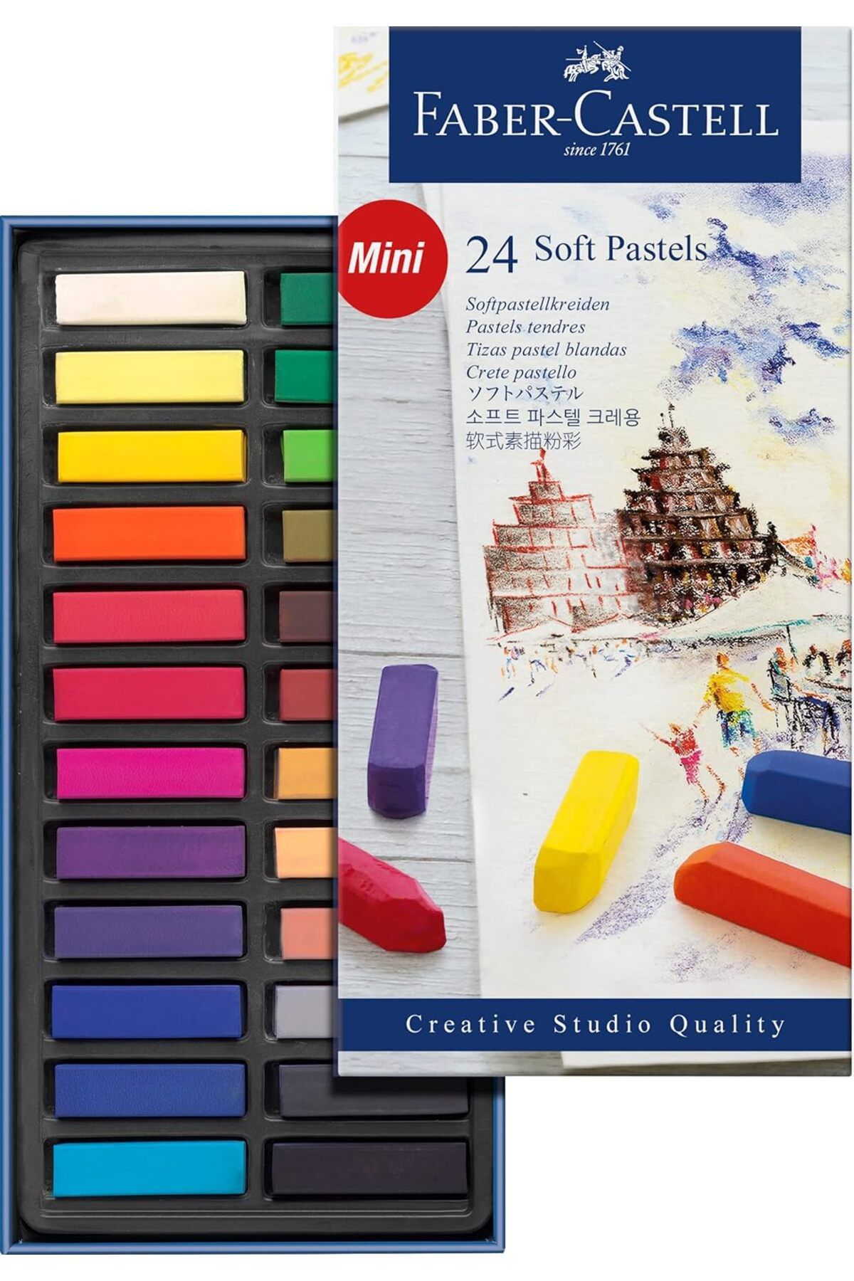 STOREMAX htpshopmx Creative Studio Mini Toz Pastel Boya (Soft) Yarım Boy Yeni, 24 Renk str http 1092444