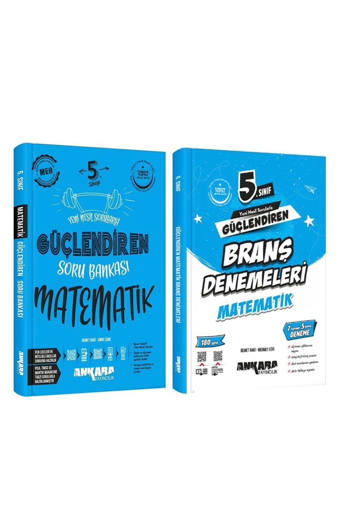 Ankara Kitap Merkezi Ankara Yayıncılık 5.Sınıf Matematik Güçlendiren Soru Bankası ve Deneme Seti 2 Kitap