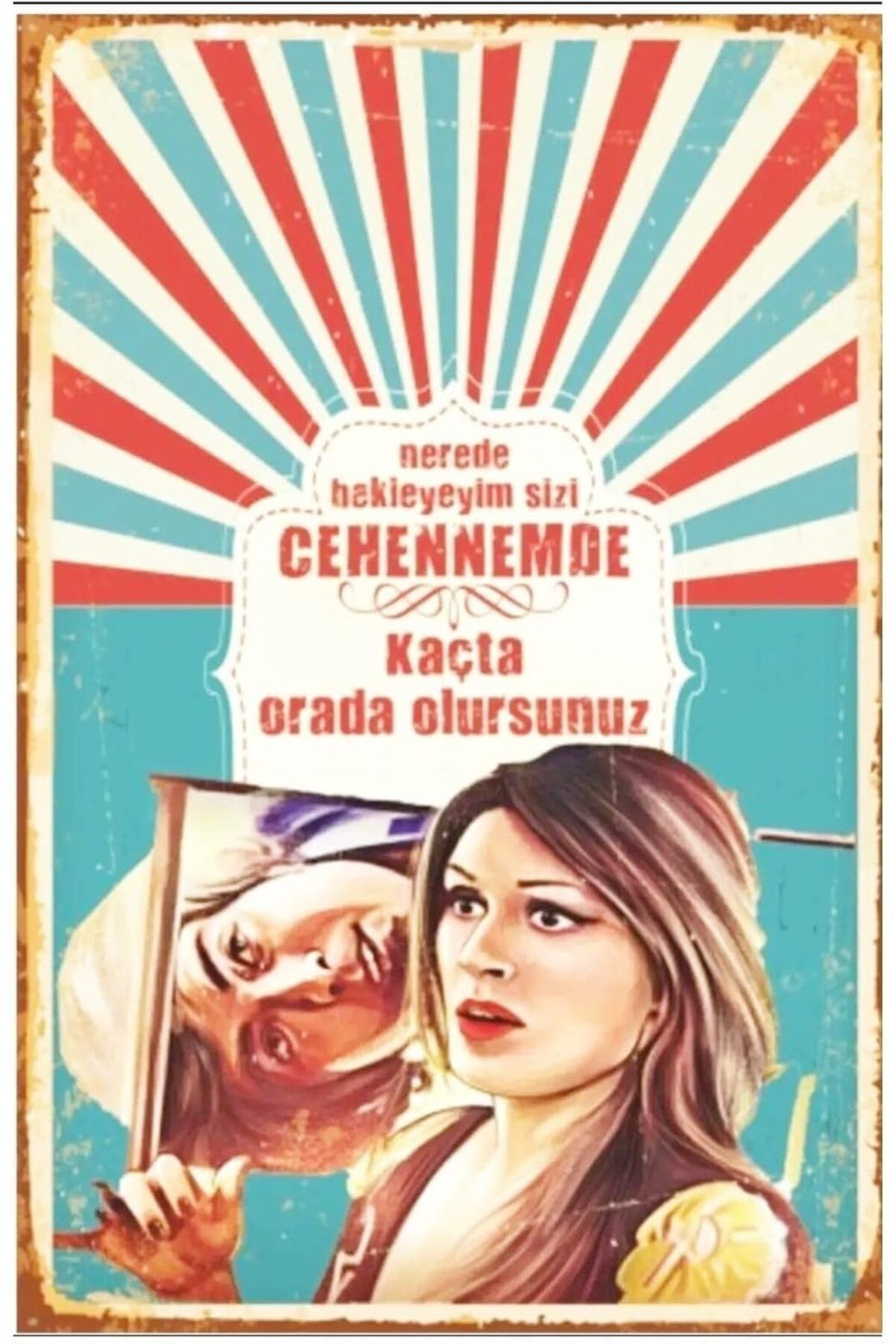 KDROĞLU Kağıt Duvar Posteri Nerede Bekleyeyim Sizi Retro Vintage