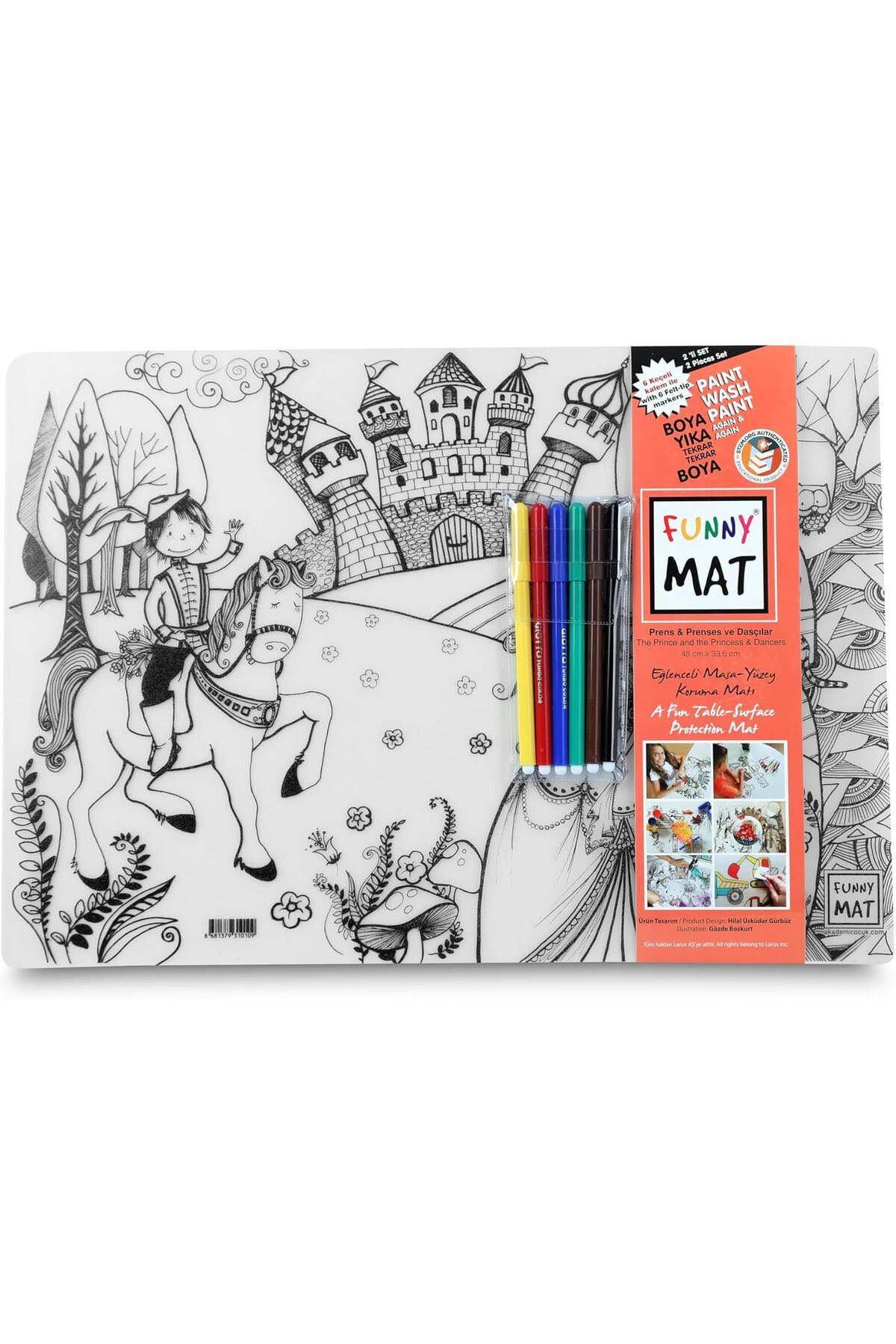 STOREMAX htpshopmx Çocuk Funny Mat Prens Ile Prenses & Dansçılar, 6'Lı Kalem str http 1092444