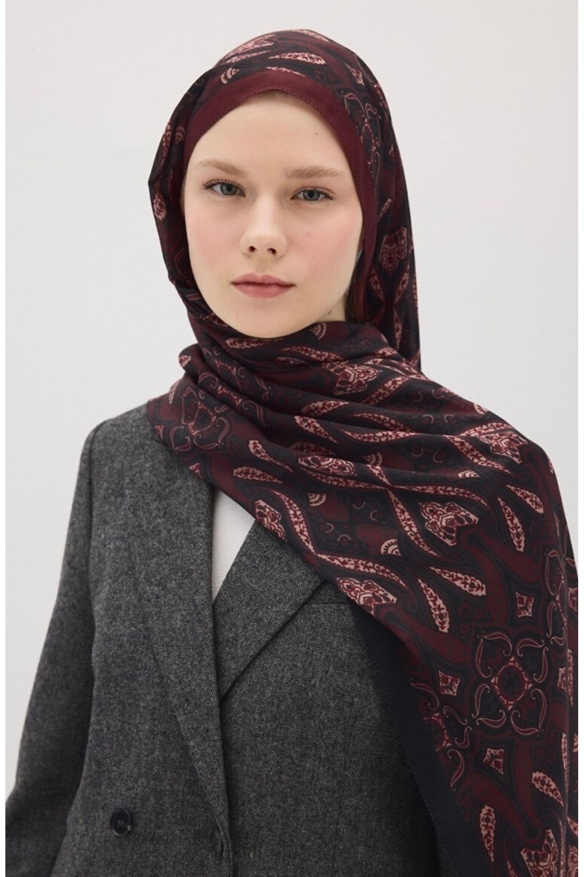 MODA Softtime Flare Desen Siyah/Bordo