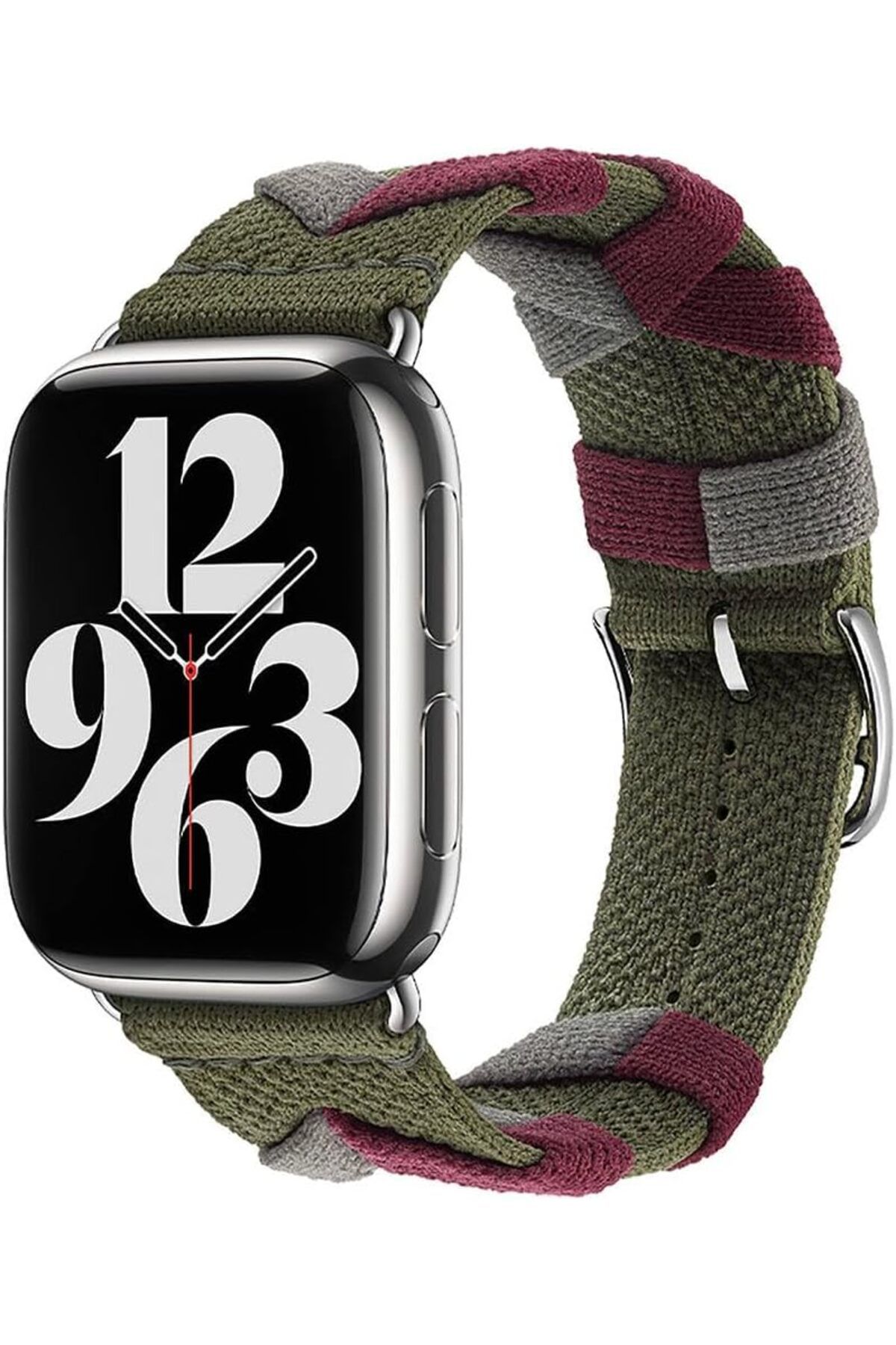 DERİK dsr İle Uyumlu Watch 38mm/40mm KRD-97 Sarmal Örgü Tasarımlı Kordon Haki hrn 1122015