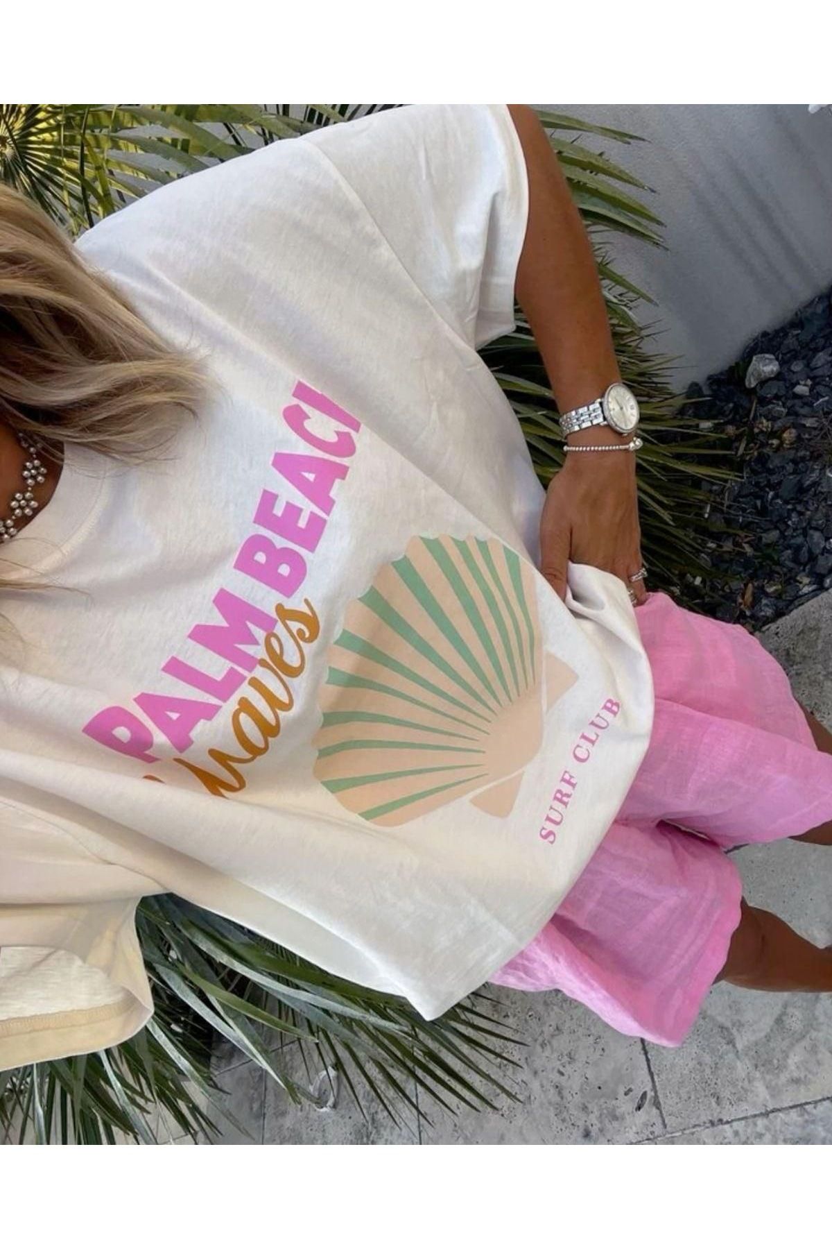 sole stories Oversize Kesim Kısa Kollu Baskılı T-shirt