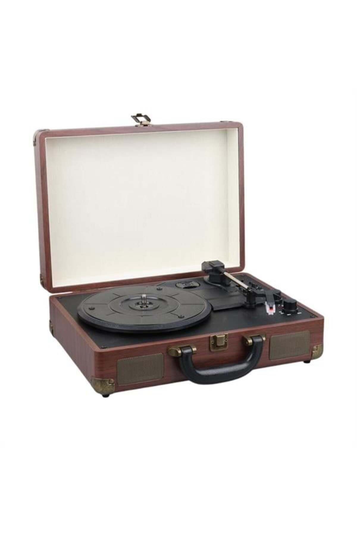 ÖYKÜ VE YİĞİT Magicvoice PU16 Retro Vintage Çanta Pikap - Radyo - Bluetooth - USB Mp3 Çalar