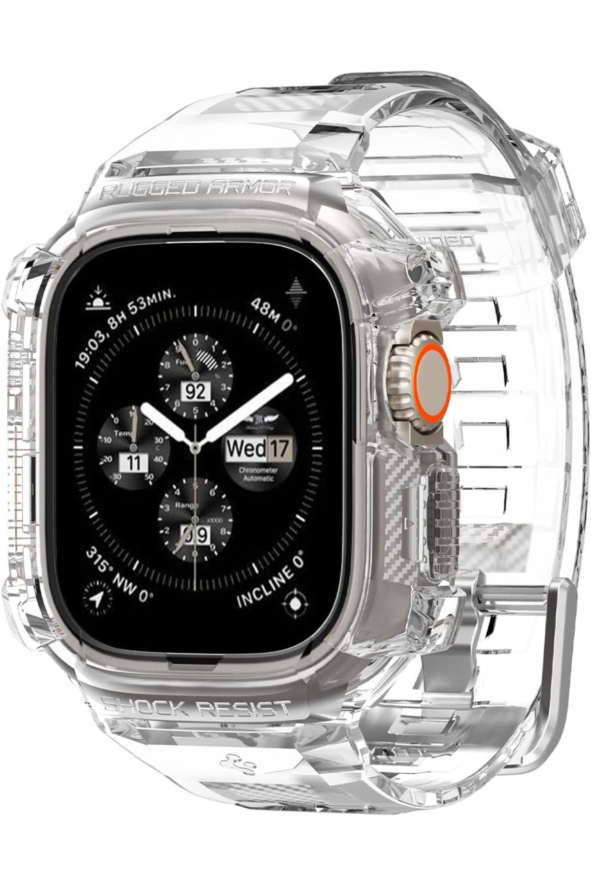 KDROĞLU GEÇMEZ Rugged Armor Pro Hülle mit Armband Kompatibel mit Watch Ultra 2 (2023) / Ultra (2022) 49mm