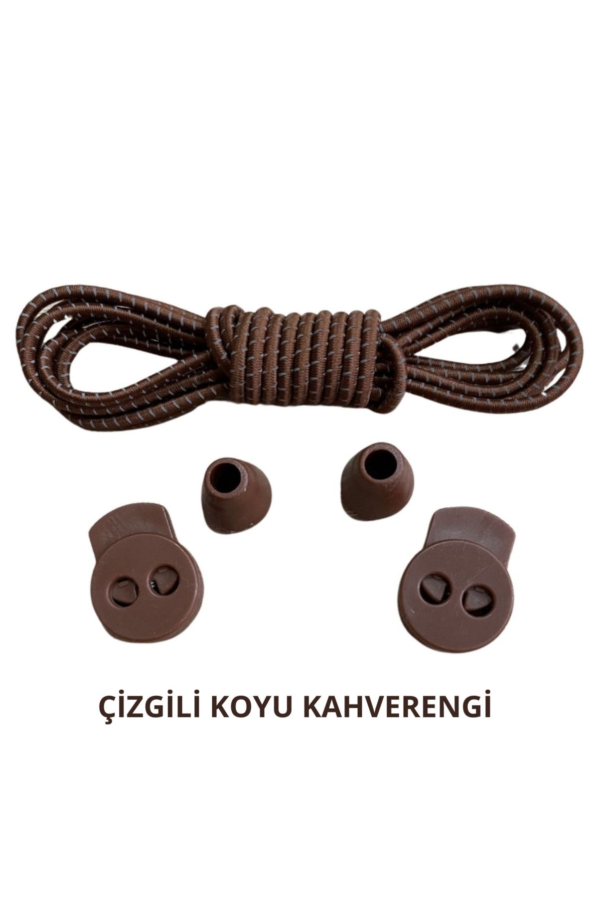 Mawrond Yuvarlak, Elastik, Kilitle Bırak, Yeni Nesil, Bağlamaya Gerek Olmayan Ayakkabı Bağcığı, 100 Cm