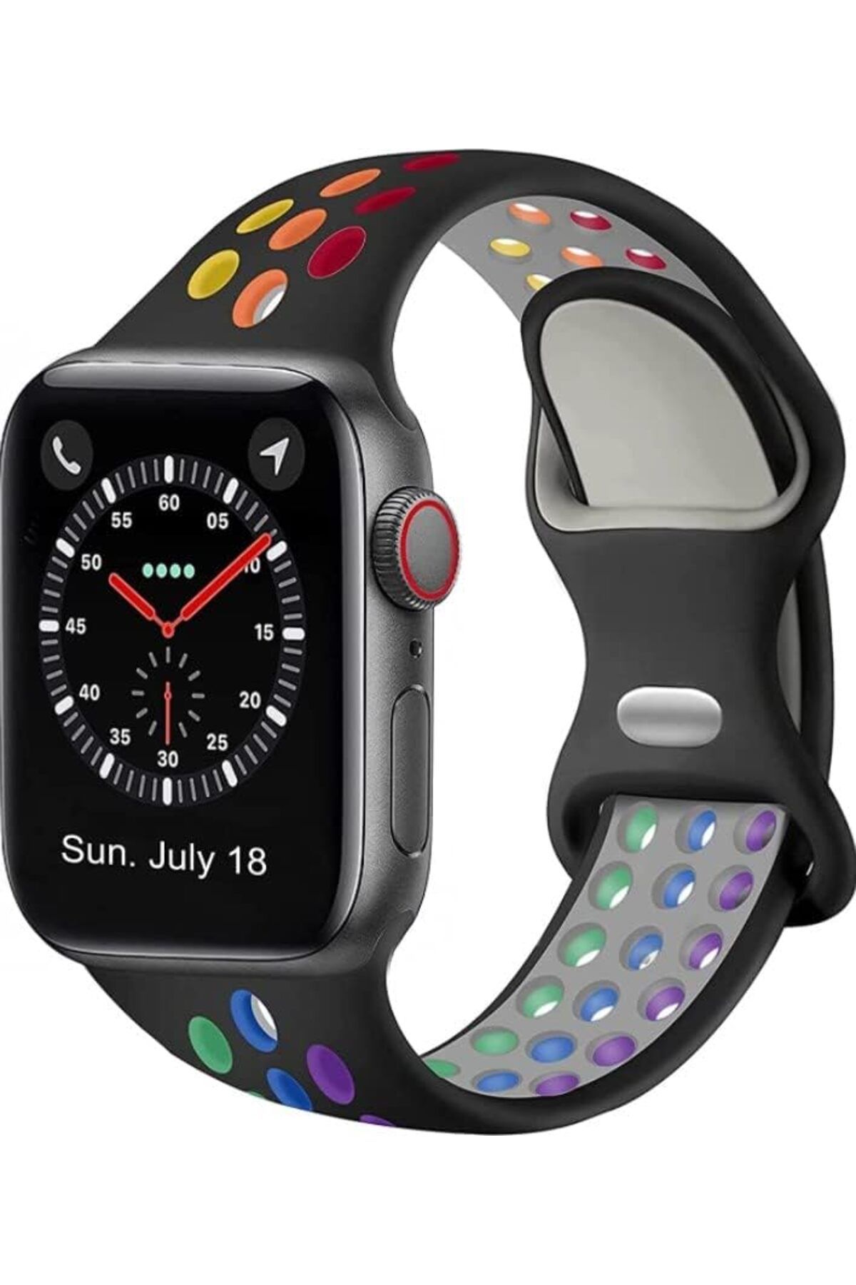 DERİK dsr Trend Watch Seri 1/2/3/4/5/6/7/se Delikli Silikon Akıllı Saat Kordon Kayış 42-44-45mm hrn 1