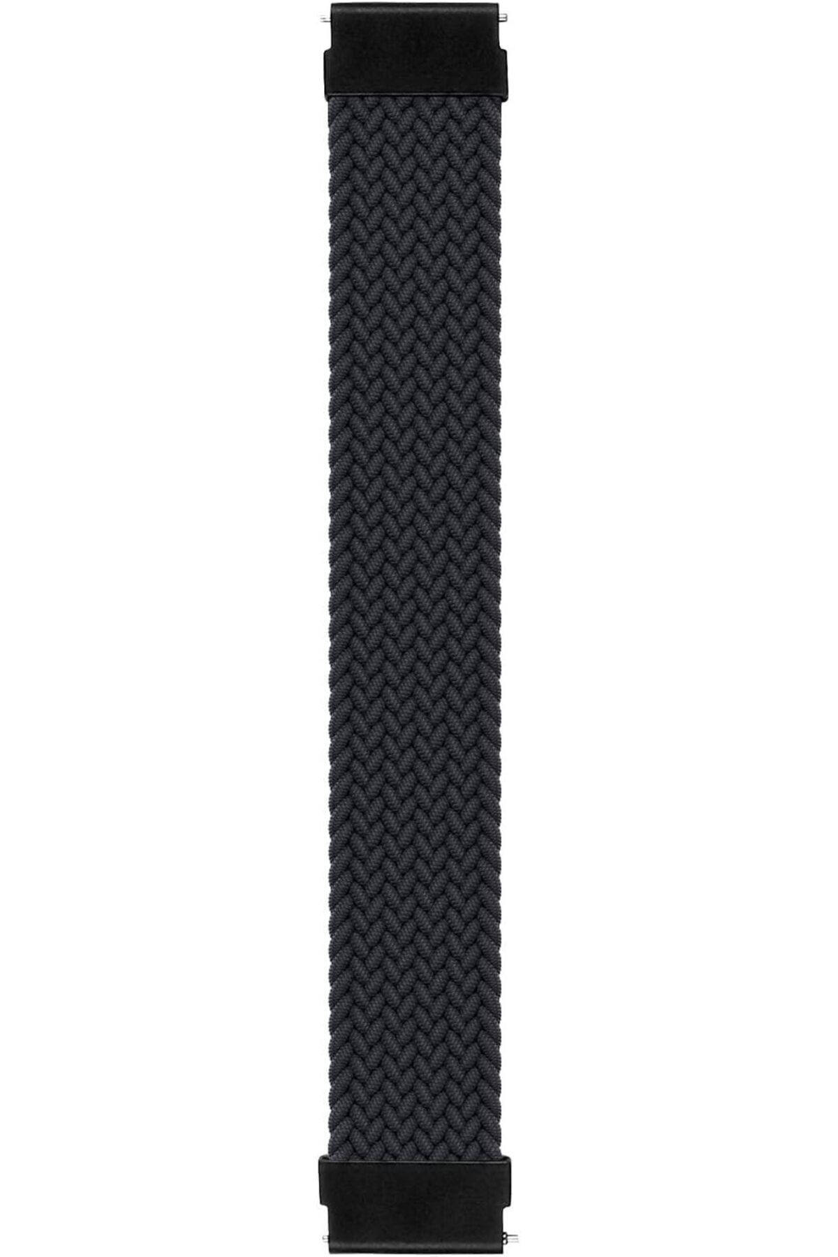 KDROĞLU KDROGLU Amazfit GTR 2 Sport 47mm için Kordon, (Medium Size, 155mm) Braided Solo Siyah New Desing 1