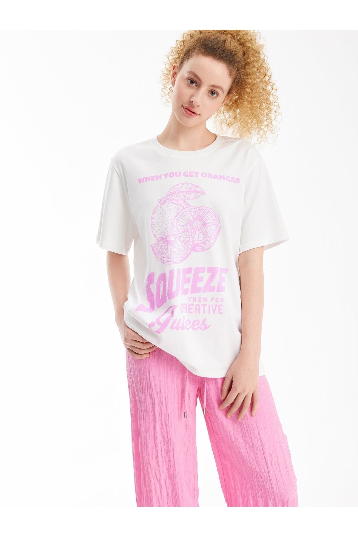 sole stories Oversize Kesim Kısa Kollu Baskılı T-shirt